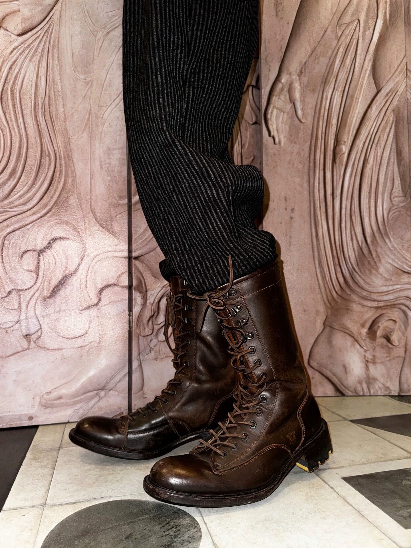 Vintage Japanese Brand Vintage Cowhide Toe Cap Strappy Boots Size 40 Size US 7 / EU 40 - 2 Thumbnail