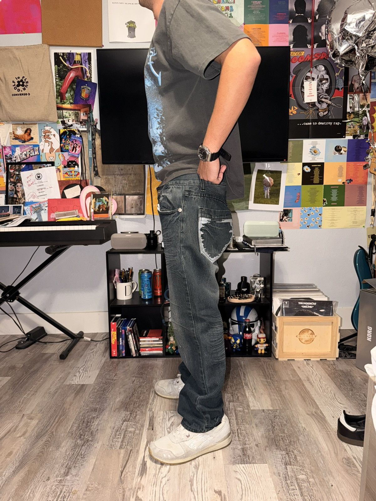 Other Vintage Light Wash Jeans Size US 34 / EU 50 - 3 Thumbnail
