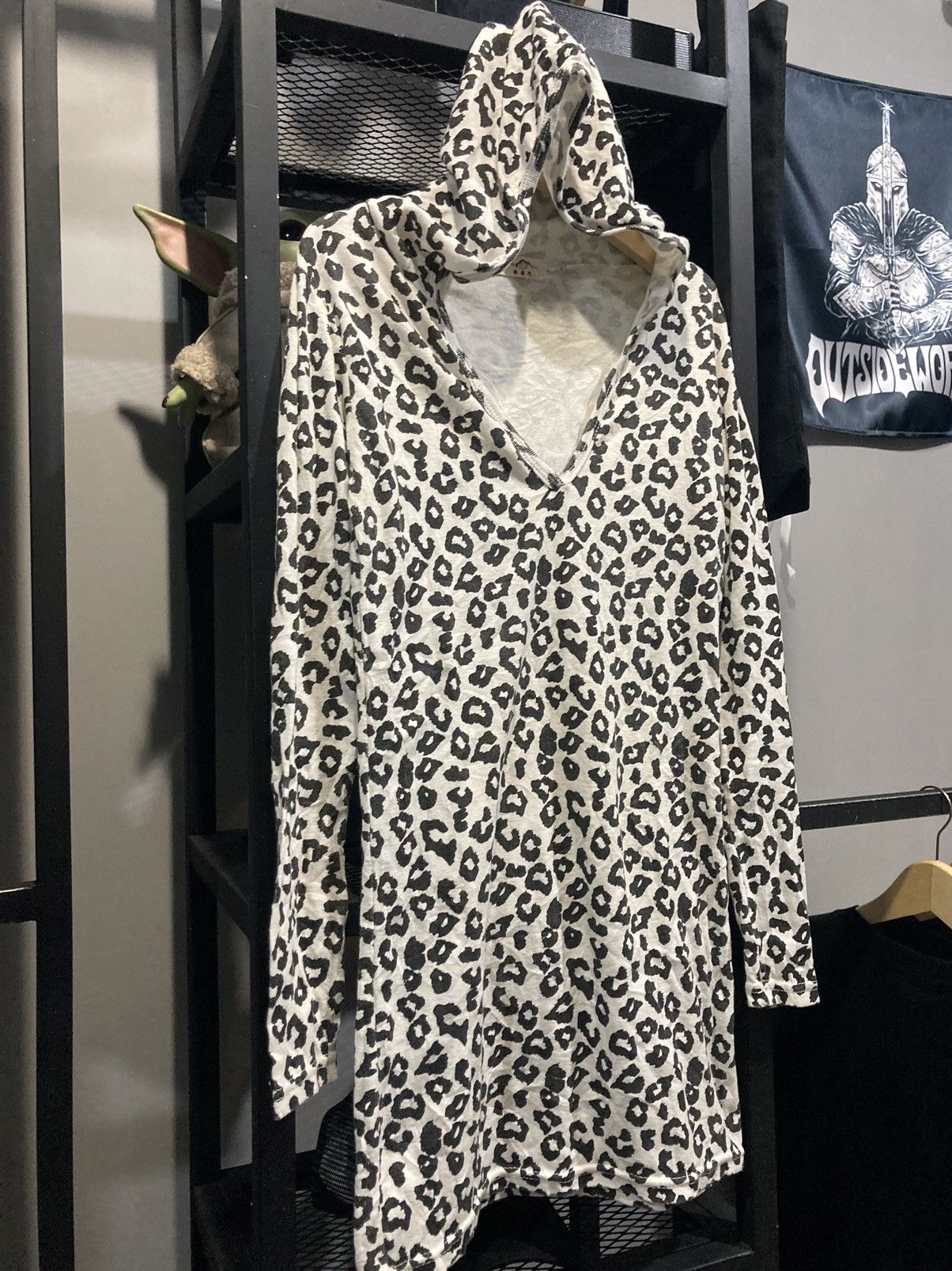 Vintage Jenny Hsa Japanese Hoodie Dress Leopard Punkrock Style Size S / US 4 / IT 40 - 4 Thumbnail
