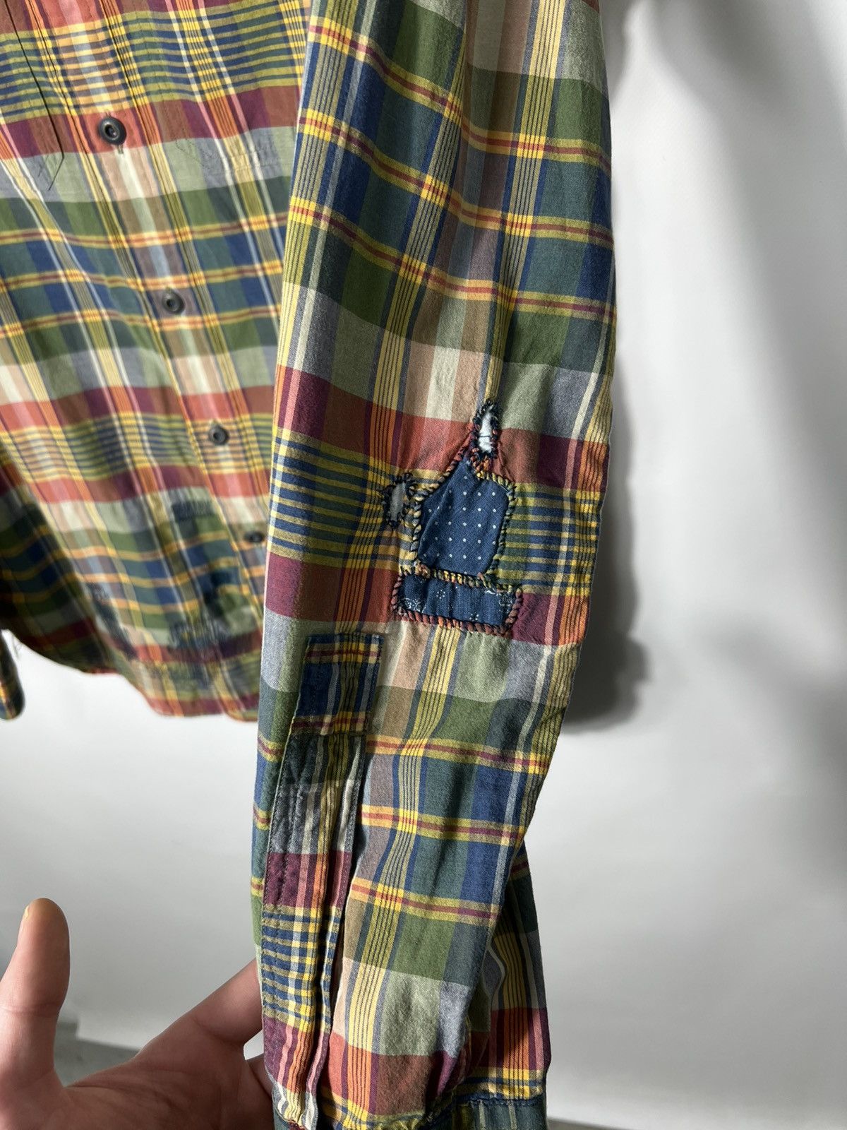Polo Ralph Lauren Vintage rare Polo Ralph Lauren Custom Fit Patchwork Shirt Size US M / EU 48-50 / 2 - 10 Thumbnail