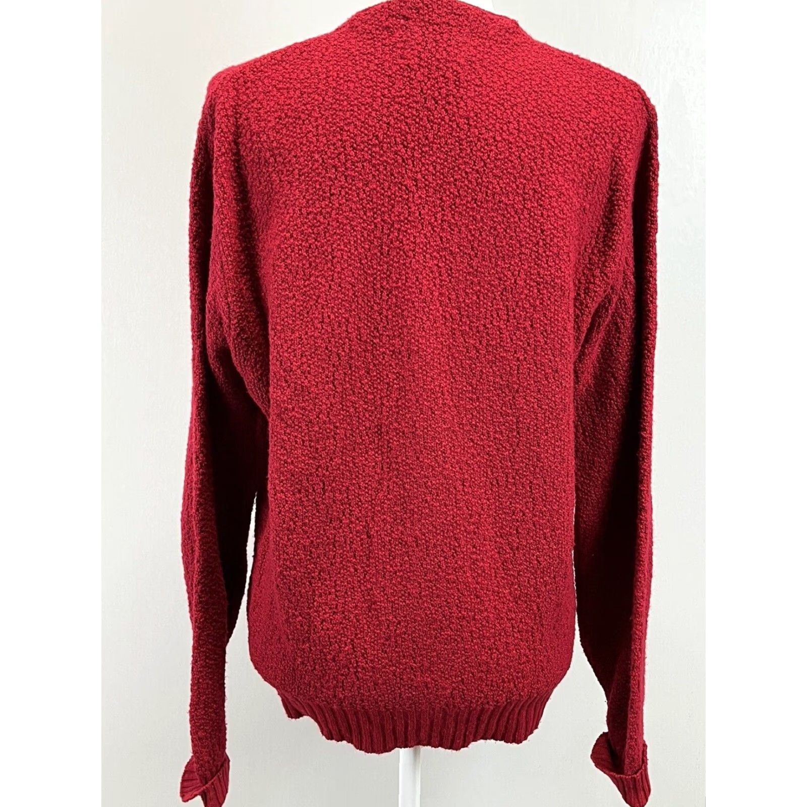 Vintage VINTAGE Campus Wintuk Cardigan Sweater Women M V-Neck Red VGUC Sz M Womens Cardigan 90s? Size M / US 6-8 / IT 42-44 - 2 Thumbnail