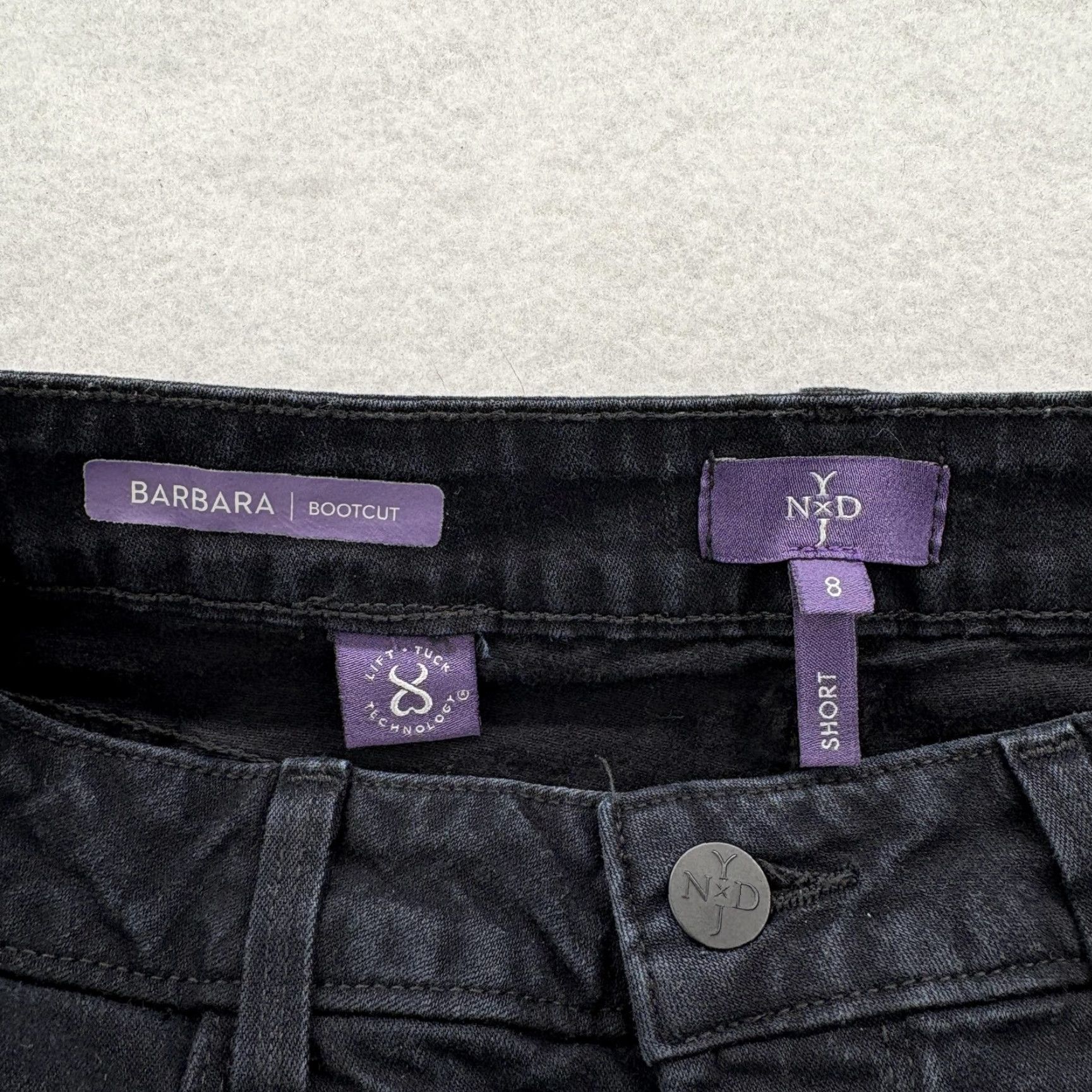 NYDJ NYDJ Barbara Bootcut Jeans Womens 8 Short Black High Rise Stretch Shaping Denim Size 30" / US 8 / IT 44 - 4 Thumbnail
