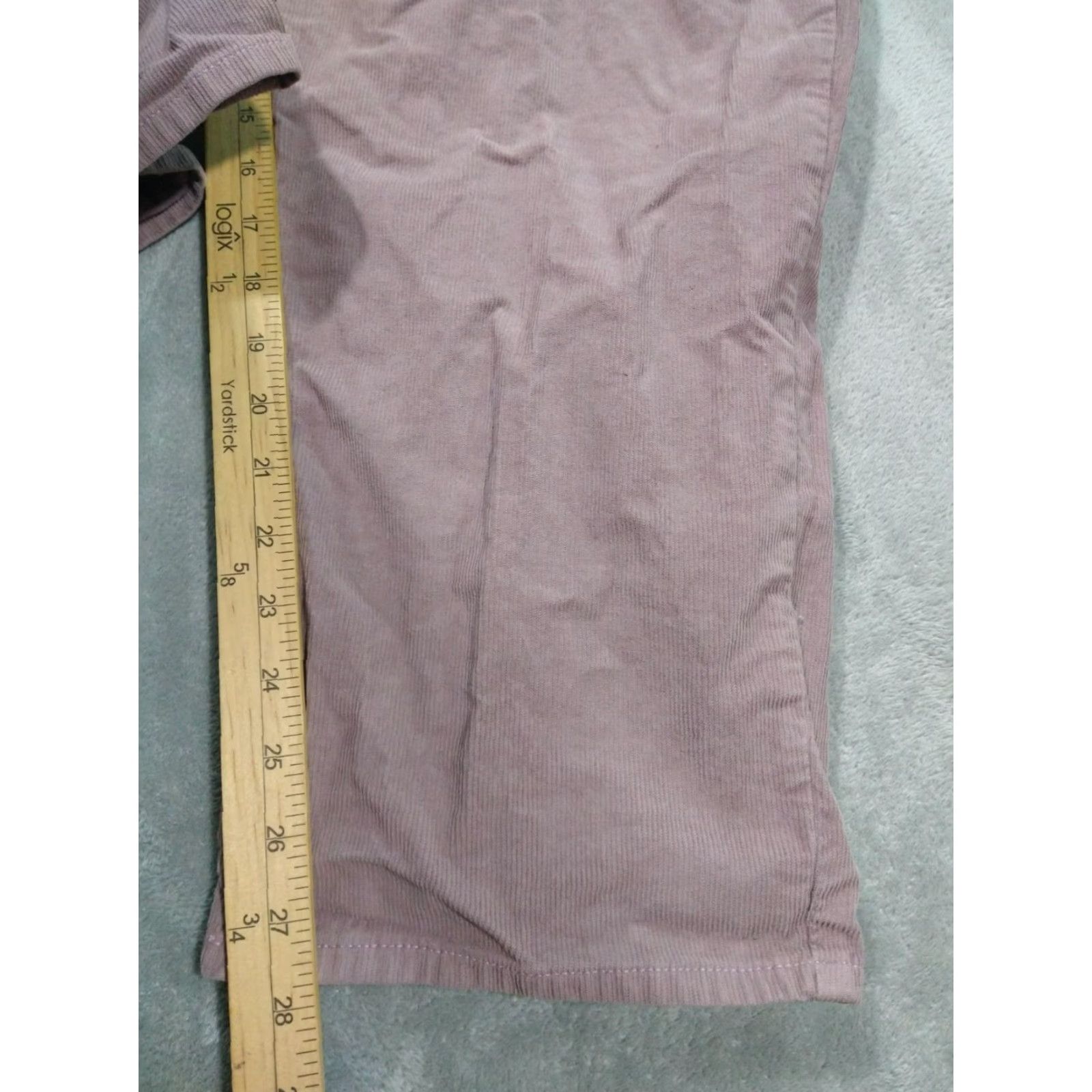 American Eagle Outfitters American Eagle Outfitters Pants Women 18 Pink Corduroy 90s High Rise Straight Stretch Chino Plus Size Short 28 In Inseam Womens Size 40" / US 18 - 5 Thumbnail