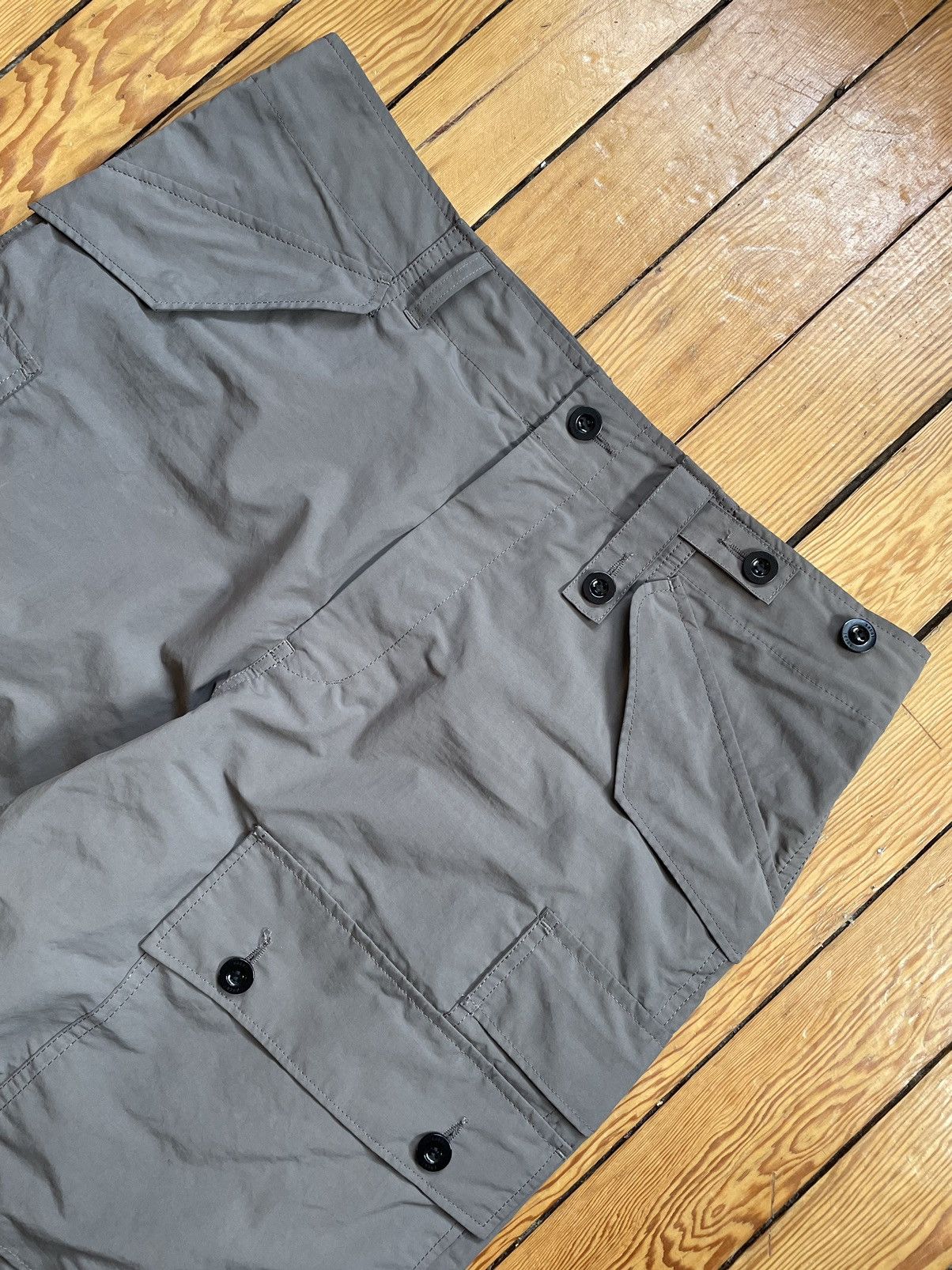 Sacai SACAI Taupe Matte Cargo Pants, Size 3, Grey,Adjustable waist Size US 34 / EU 50 - 4 Thumbnail