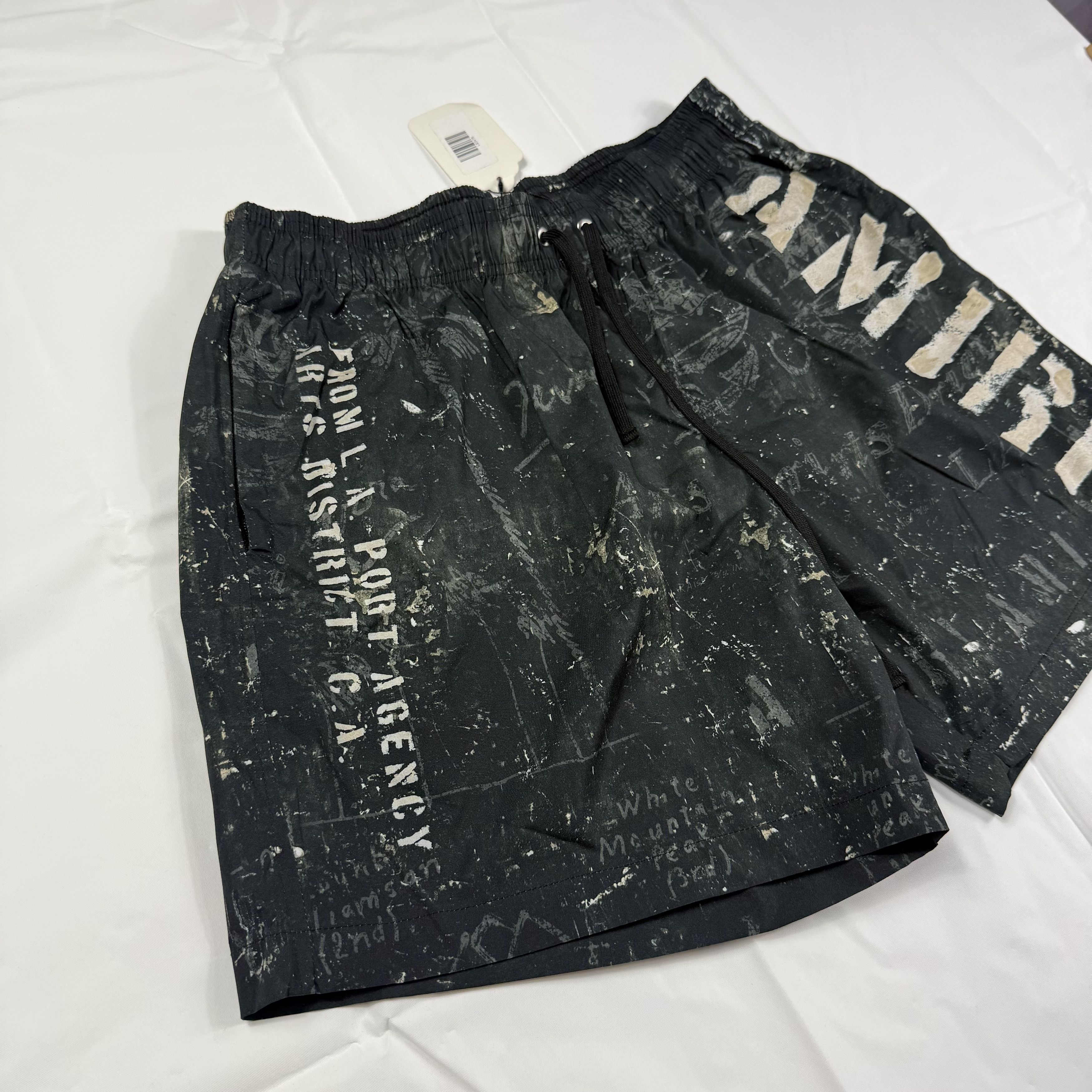 Amiri Amiri Stencil Military Swim Trunks Black Mens 36 Size US 36 / EU 52 - 3 Thumbnail