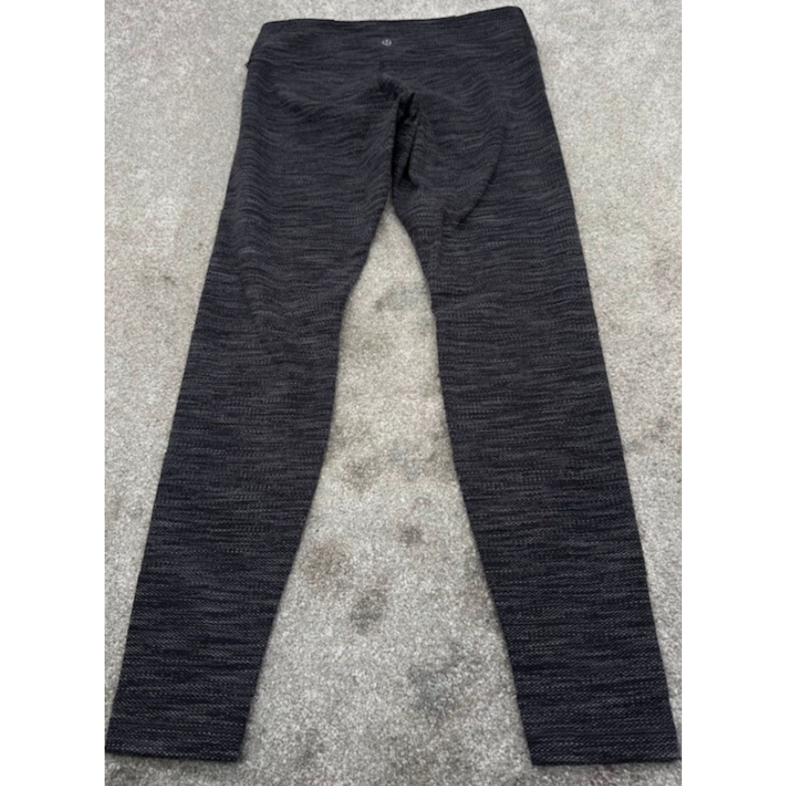 Lululemon Lululemon Wunder Under Pant Women's 10 Black Tweed Pocket Pockets Inseam 28.5" Ankle Skinny Slim Chevron Pattern Size 32" / US 10 / IT 46 - 6 Thumbnail