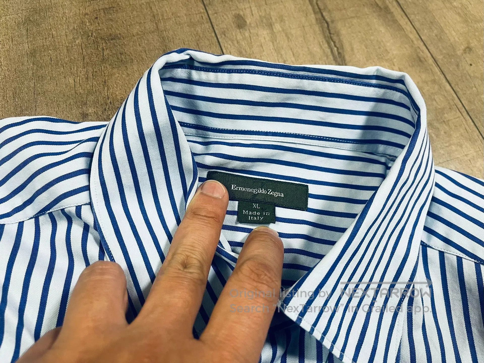 Ermenegildo Zegna Zegna Ermenegildo Blue Stripe Shirt Jacket. Size US M / EU 48-50 / 2 - 6 Thumbnail