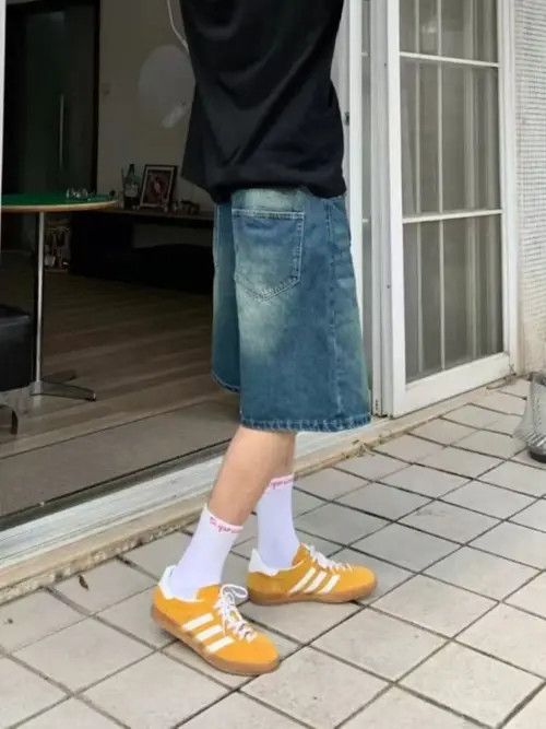 Japanese Brand Retro washed street style straight denim shorts Size US 32 / EU 48 - 4 Thumbnail