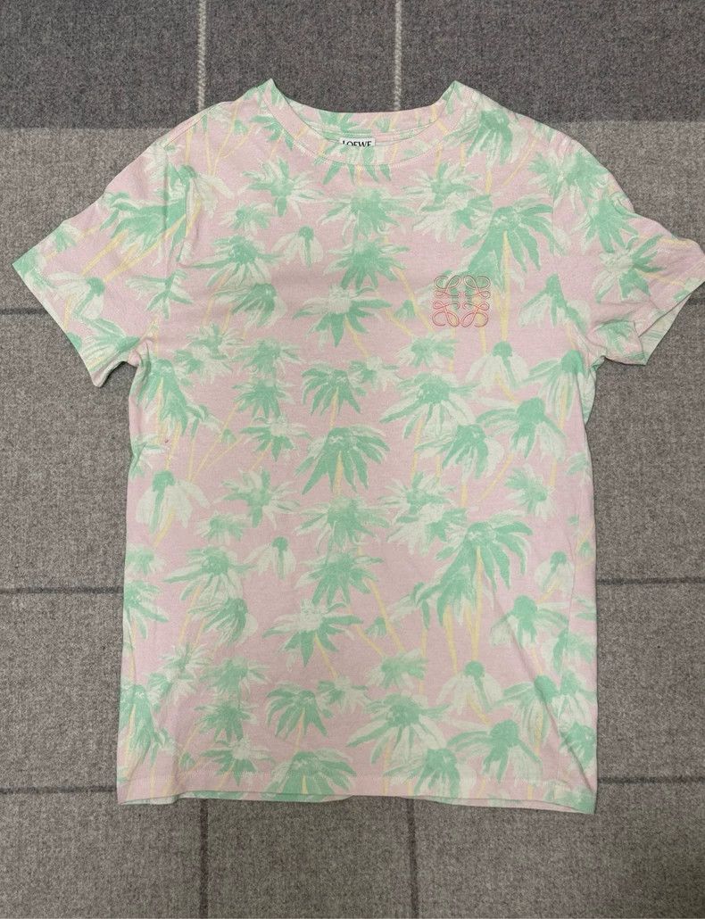 Loewe LOEWE Pink coconut tree printed short sleeve T-shirt Size XS / US 0-2 / IT 36-38 - 1 Thumbnail