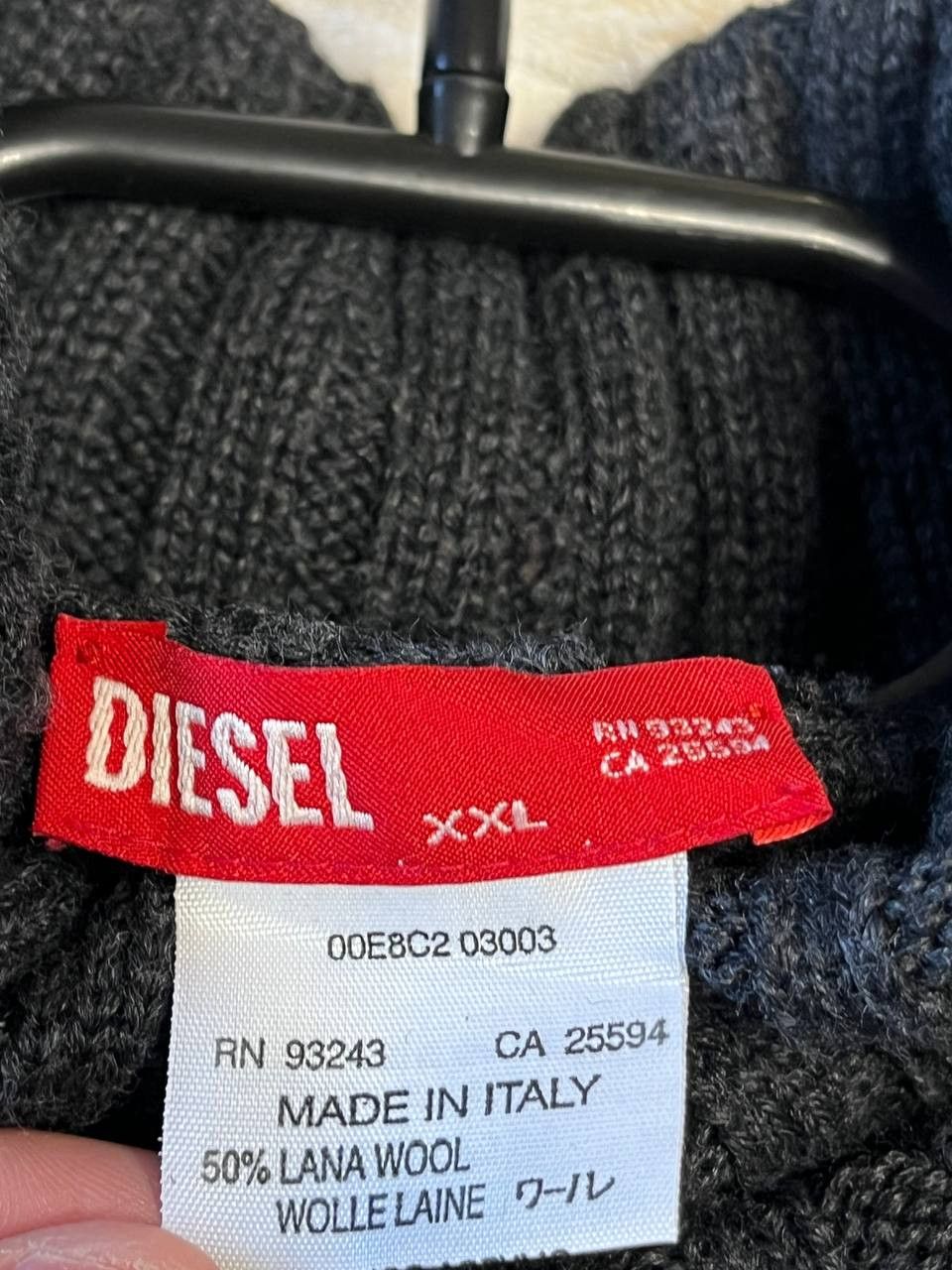 Diesel Vintage Diesel knit wool mens sweater in dark gray y2k Size US M / EU 48-50 / 2 - 3 Thumbnail