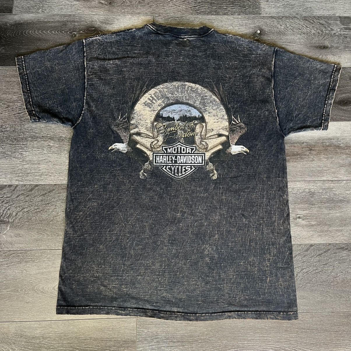 Harley Davidson × Vintage Vintage 2000s Harley Davidson Symbol of Freedom Graphic Tee Size US XL / EU 56 / 4 - 1 Thumbnail