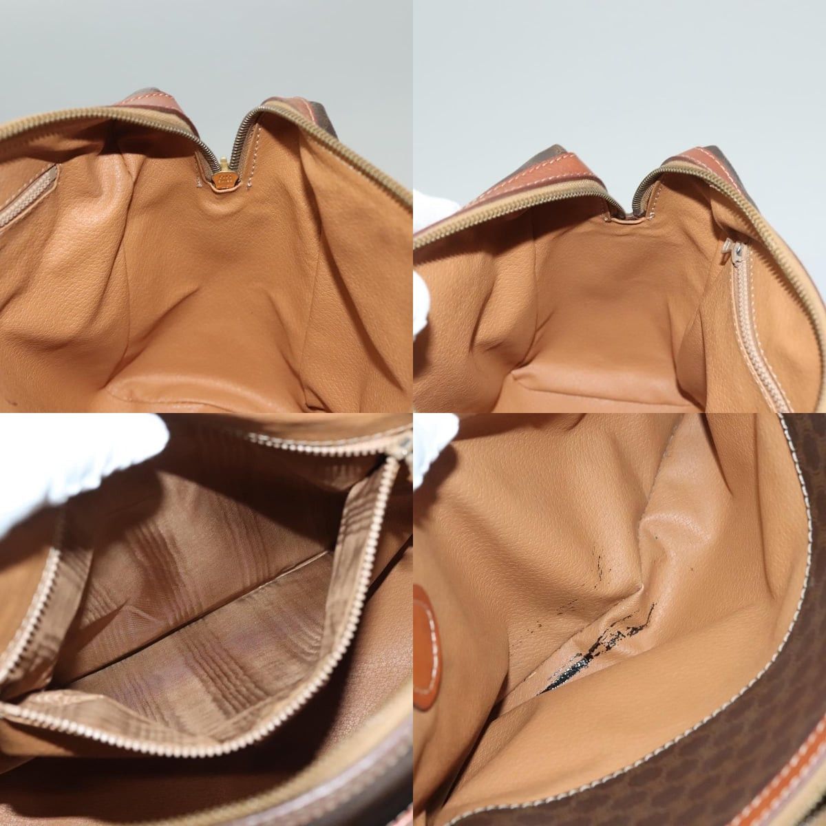 Celine CELINE Macadam Canvas Hand Bag Pvc Leather Brown Gold Size ONE SIZE - 12 Thumbnail