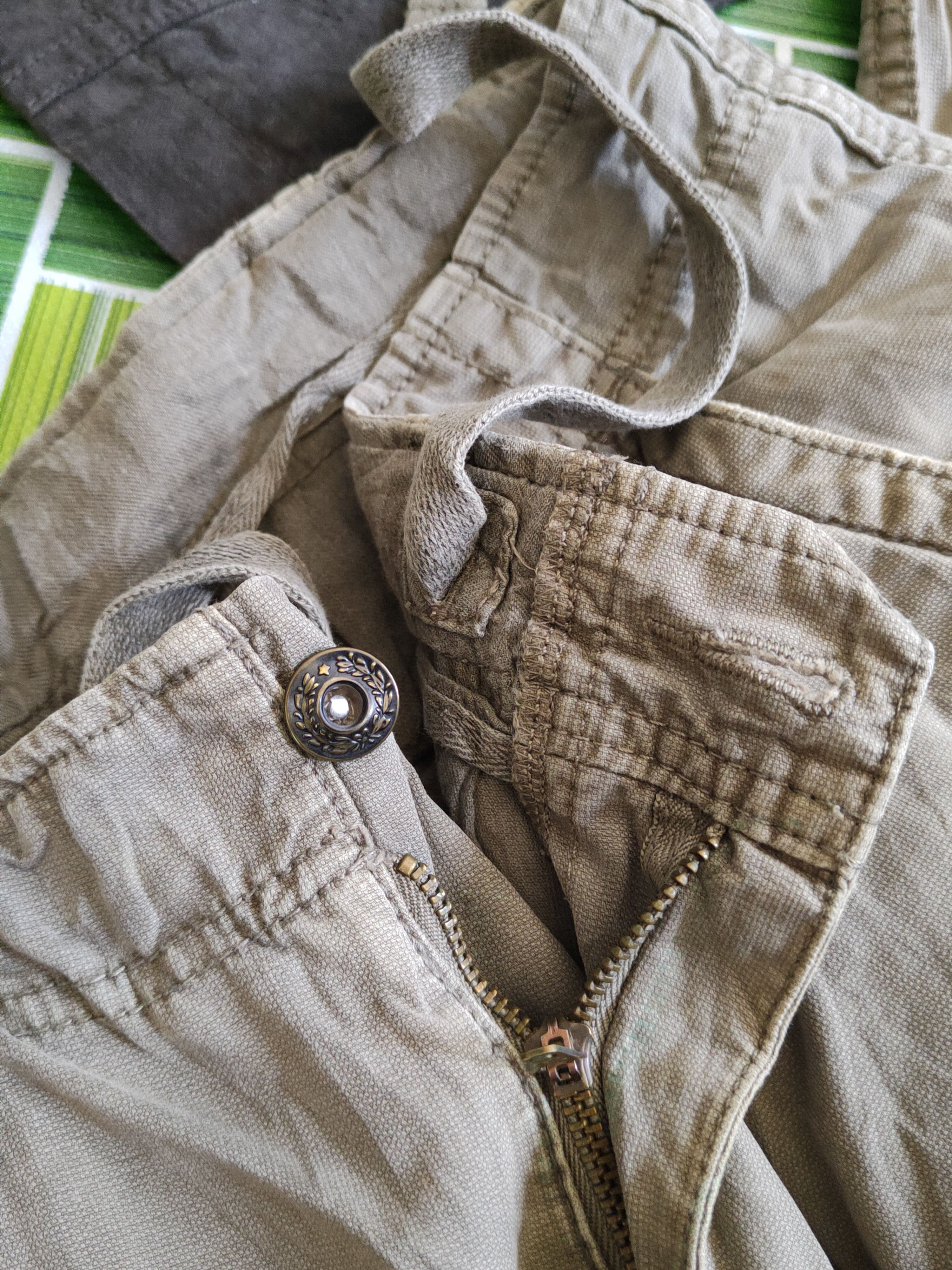Japanese Brand Uniqlo Olive Faded Multipocket Tactical Cargo Pants #S1339 Size US 32 / EU 48 - 12 Thumbnail