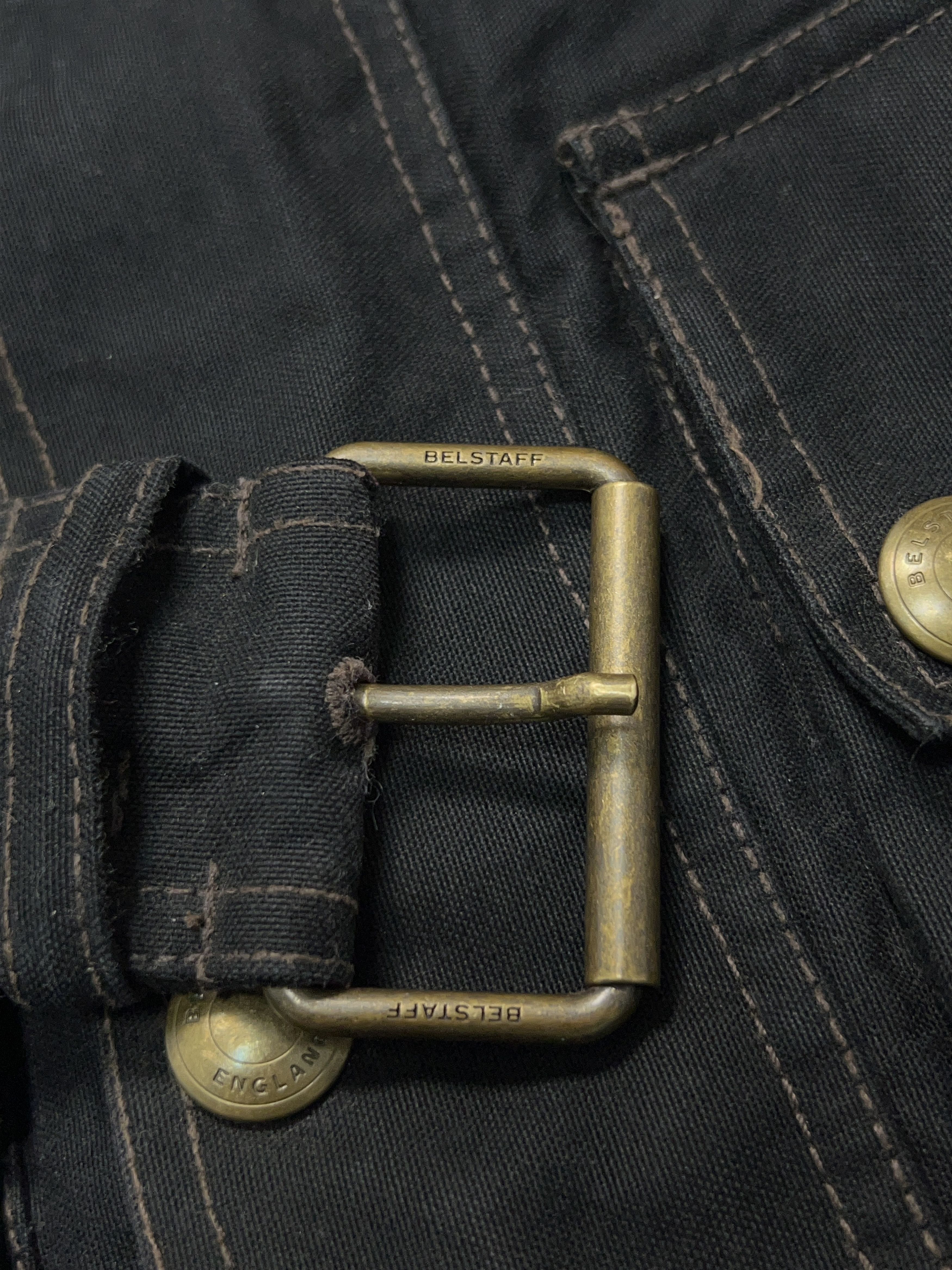 Belstaff Mens Trialmaster Black Motorcycle Belted Cotton Jacket Coat Size US M / EU 48-50 / 2 - 7 Thumbnail