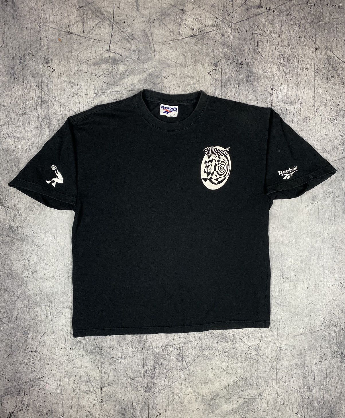 Rare Vintage 90s Reebok x Shaonosis NBA Basketball Tee y2k