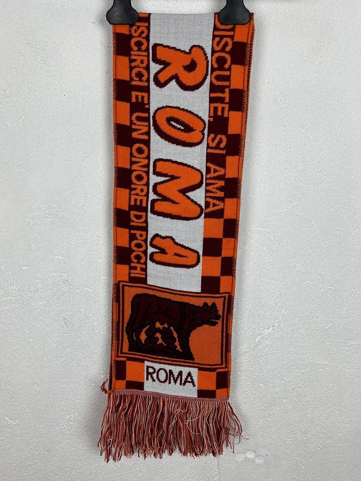 Vintage 90s VIntage Forza Roma FC Soccer Fanwear Scarf Size ONE SIZE - 2 Thumbnail