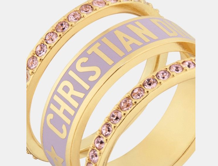 Dior o1w1db11224 Size: OS / Ring Set in Gold & Lilac Size ONE SIZE - 4 Thumbnail