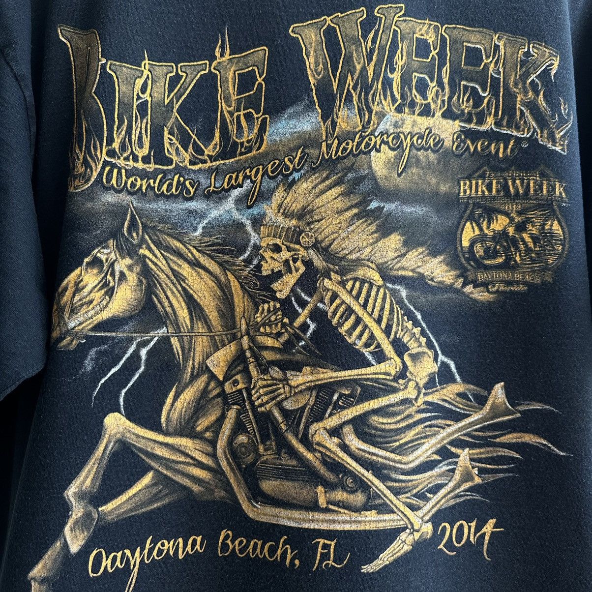 Vintage VINTAGE Y2K BIKE WEEK DAYTONA BEACH FLORIDA 2014 GRAPHIC TEE Size US XL / EU 56 / 4 - 3 Thumbnail