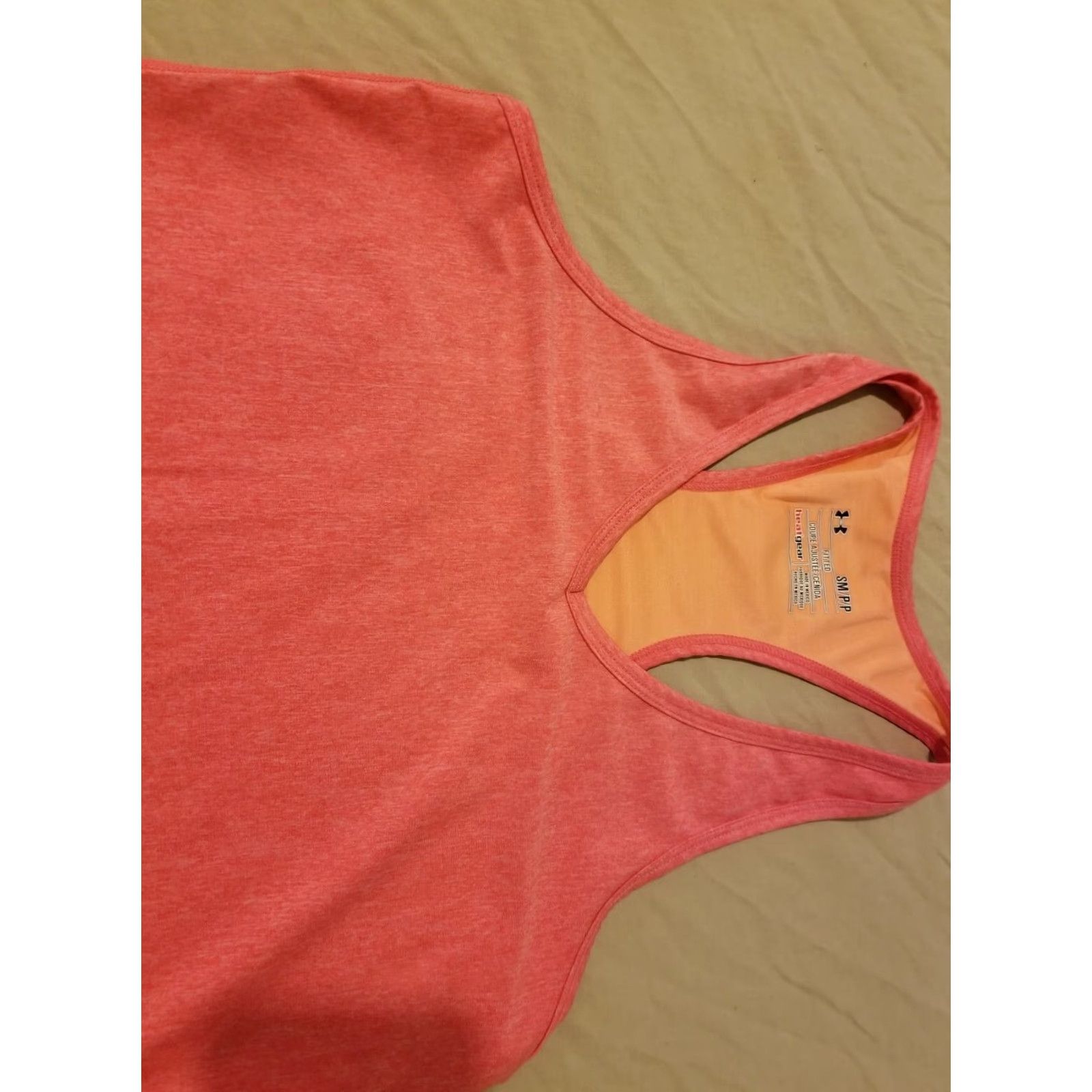 Under Armour Under Armour Tank Shirt Women S Orange Athletic Gym Workout Size Small Size S / US 4 / IT 40 - 3 Thumbnail