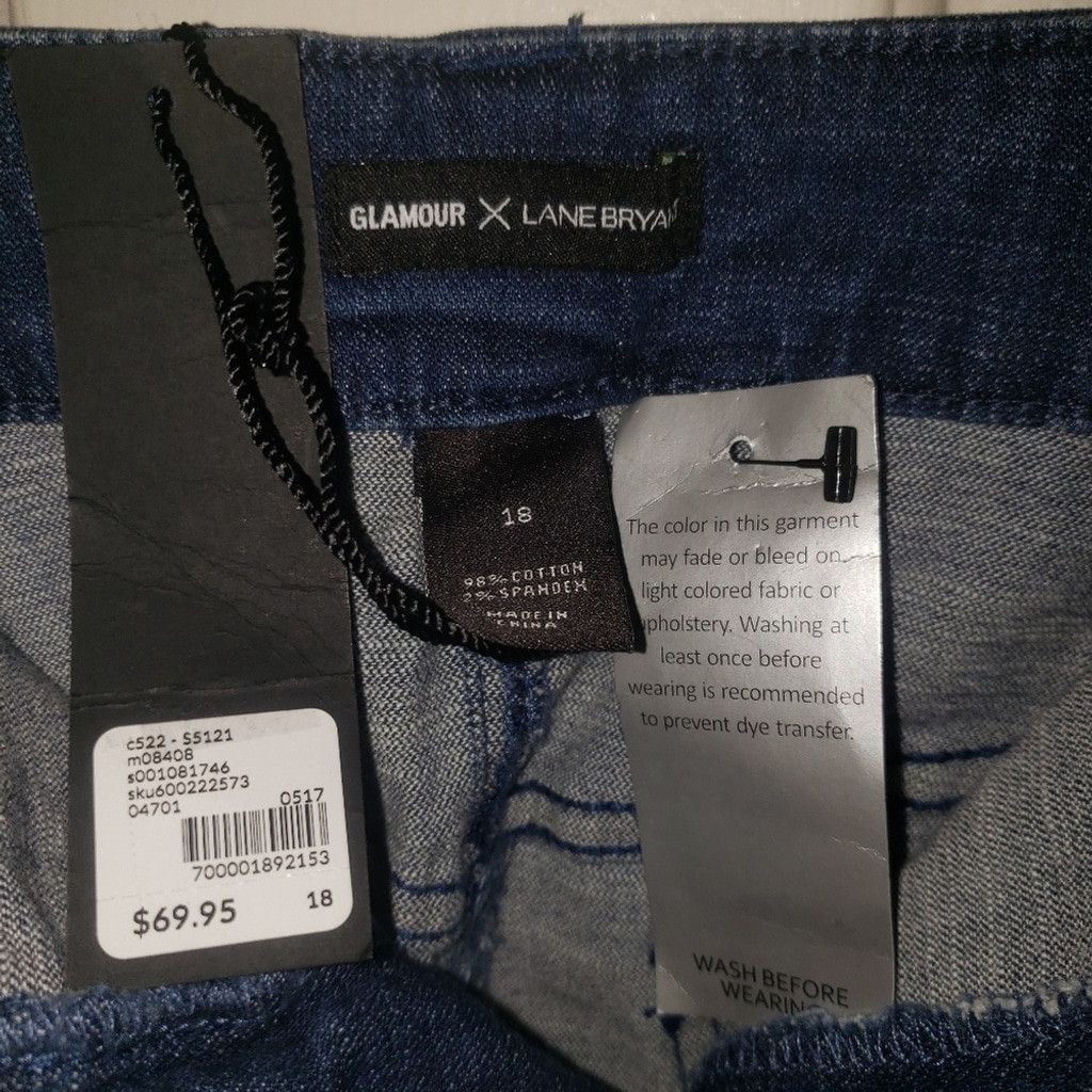 Other Glamour X Lane Bryant Limited Edition Denim Mini, Size 18 Size 40" / US 18 - 3 Thumbnail
