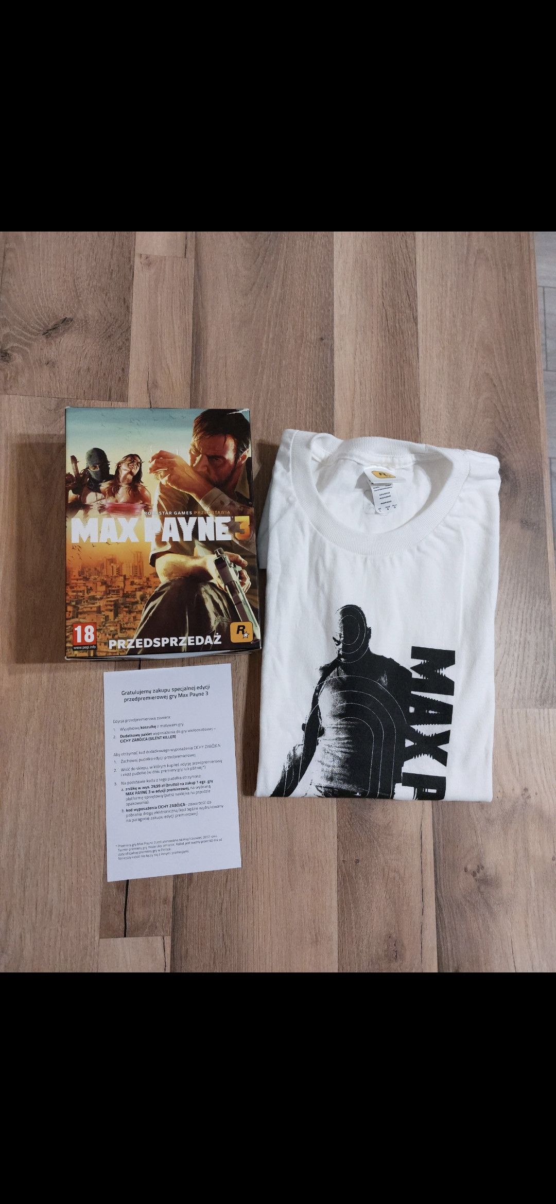 Rockstar Games Polish Max Payne 3 pre-order edition 2012 Rockstar Games Size US L / EU 52-54 / 3 - 1 Thumbnail