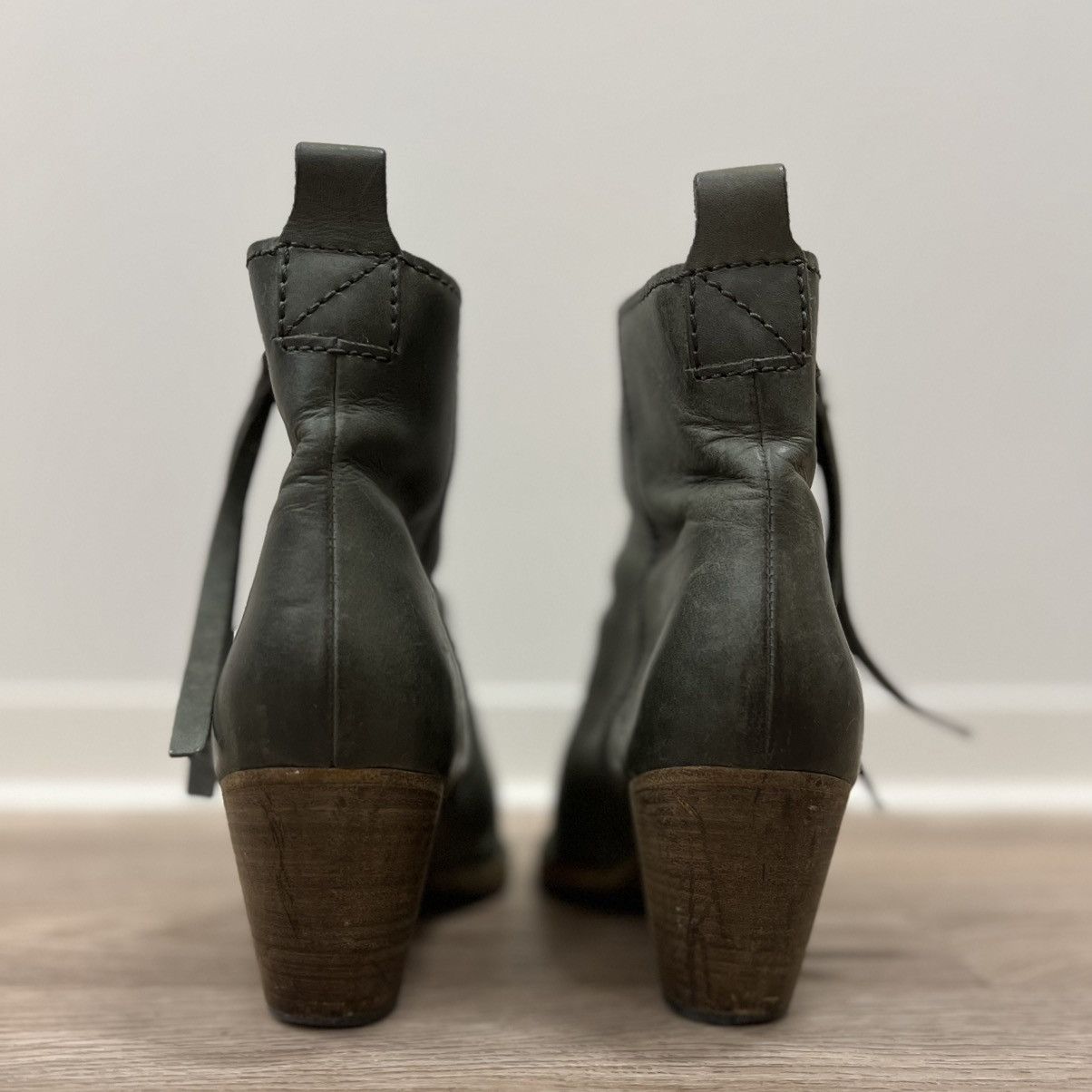 Acne Studios Acne Studios Ankle Boots Shearling Lined Pistol Olive Heels Size US 9 / IT 39 - 7 Thumbnail