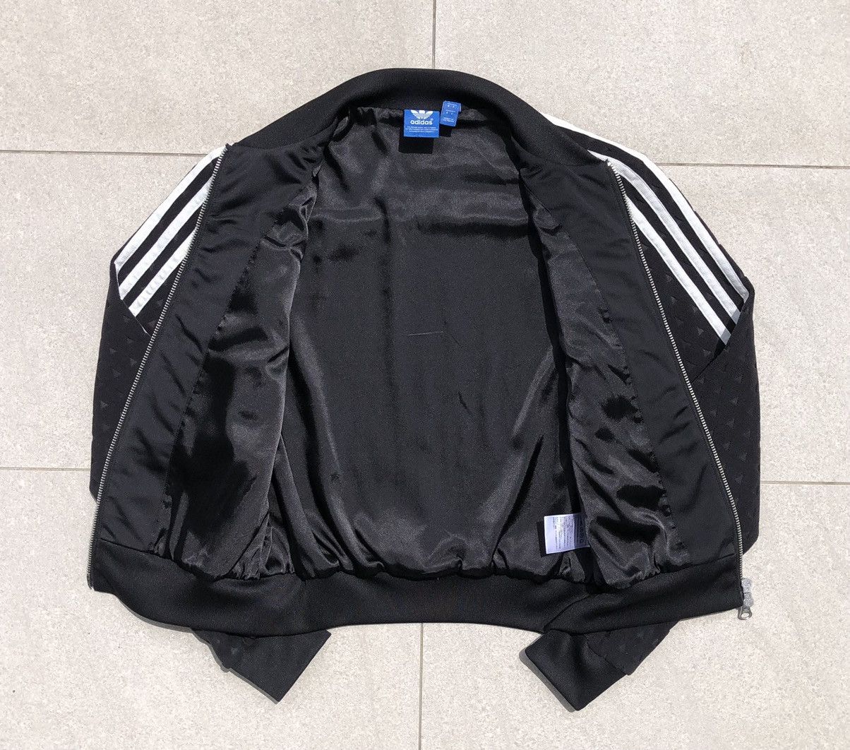 Adidas Adidas Big Logo Track Top Bikers Crop Black Bomber Jacket Size S / US 4 / IT 40 - 8 Thumbnail
