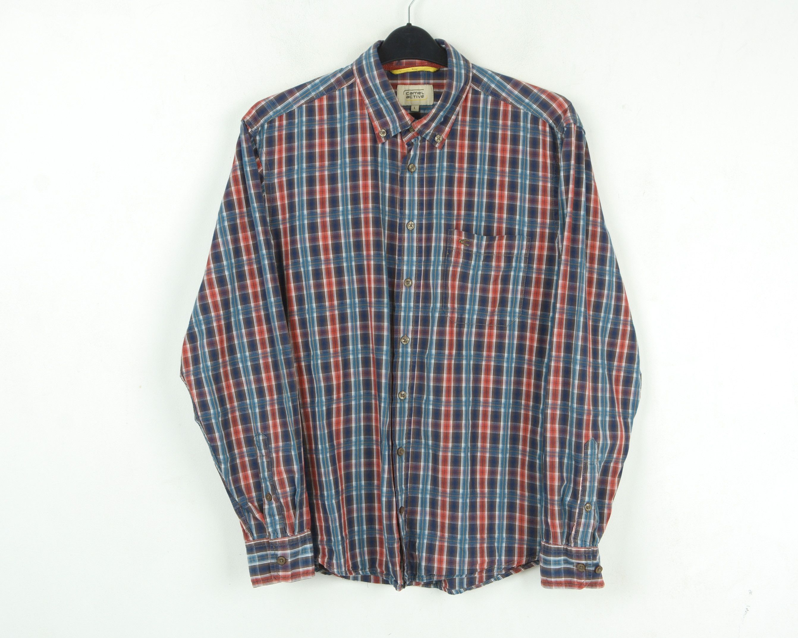 camel active L Check Shirt Long Sleeved Plaid Button Up Summer Tartan Top Size US L / EU 52-54 / 3 - 1 Thumbnail