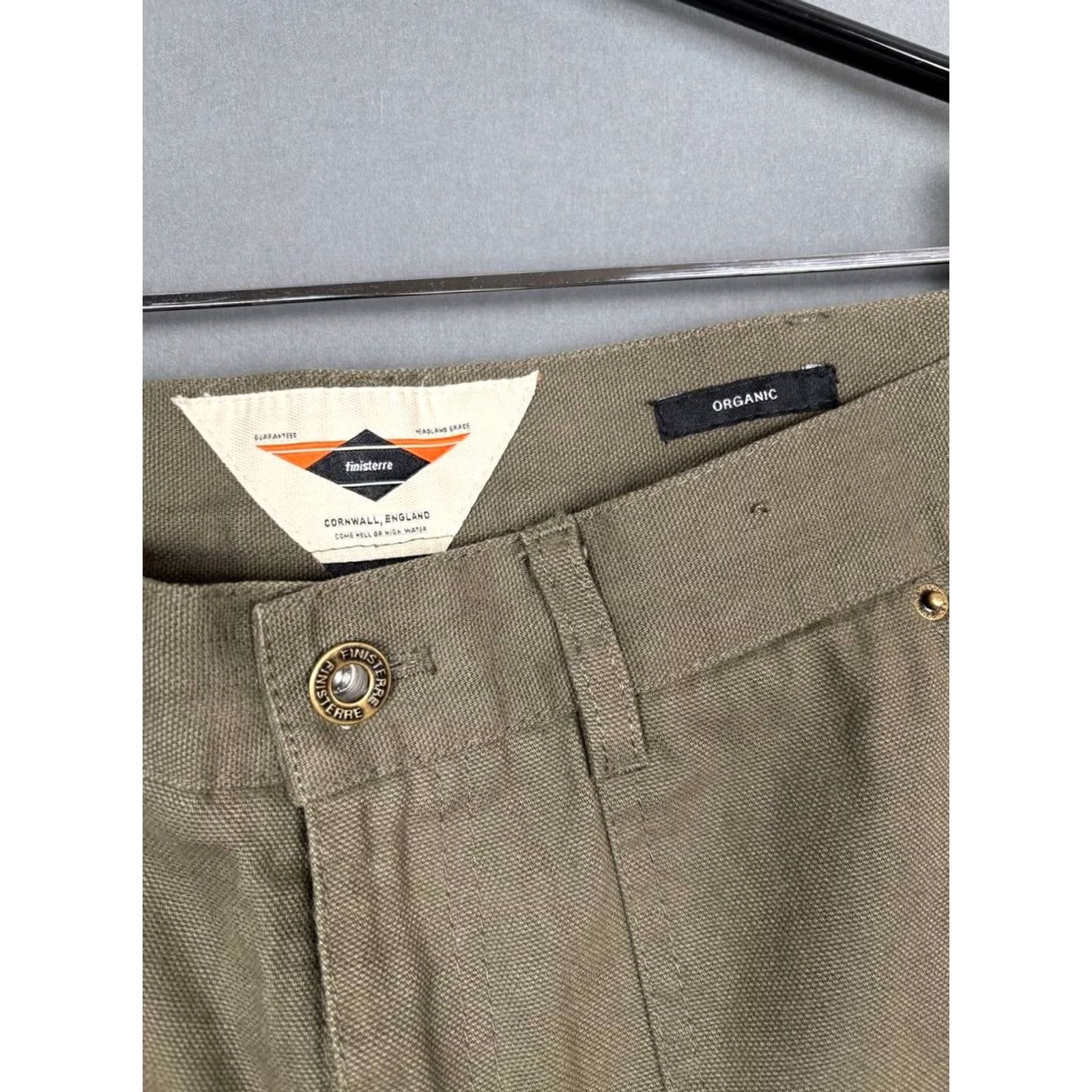 Finisterre Finisterre Chino Pants Mens Regular Flat Front Brown Cotton Size L Size US 33 - 3 Thumbnail