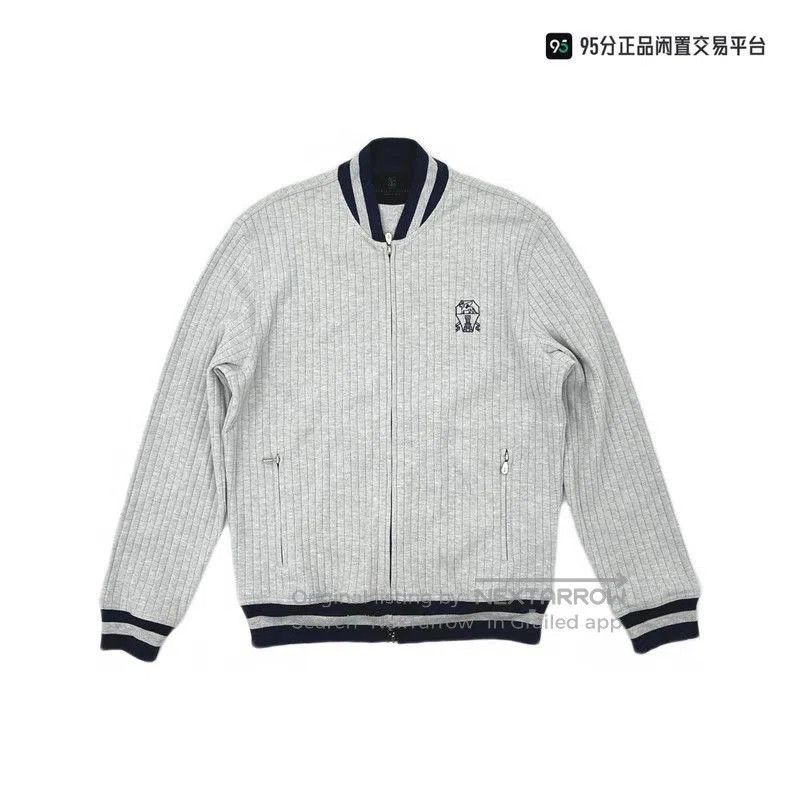 Brunello Cucinelli Brunello Cucinelli FW23 Logo Embroidered Knit Sweater. Size US M / EU 48-50 / 2 - 6 Thumbnail