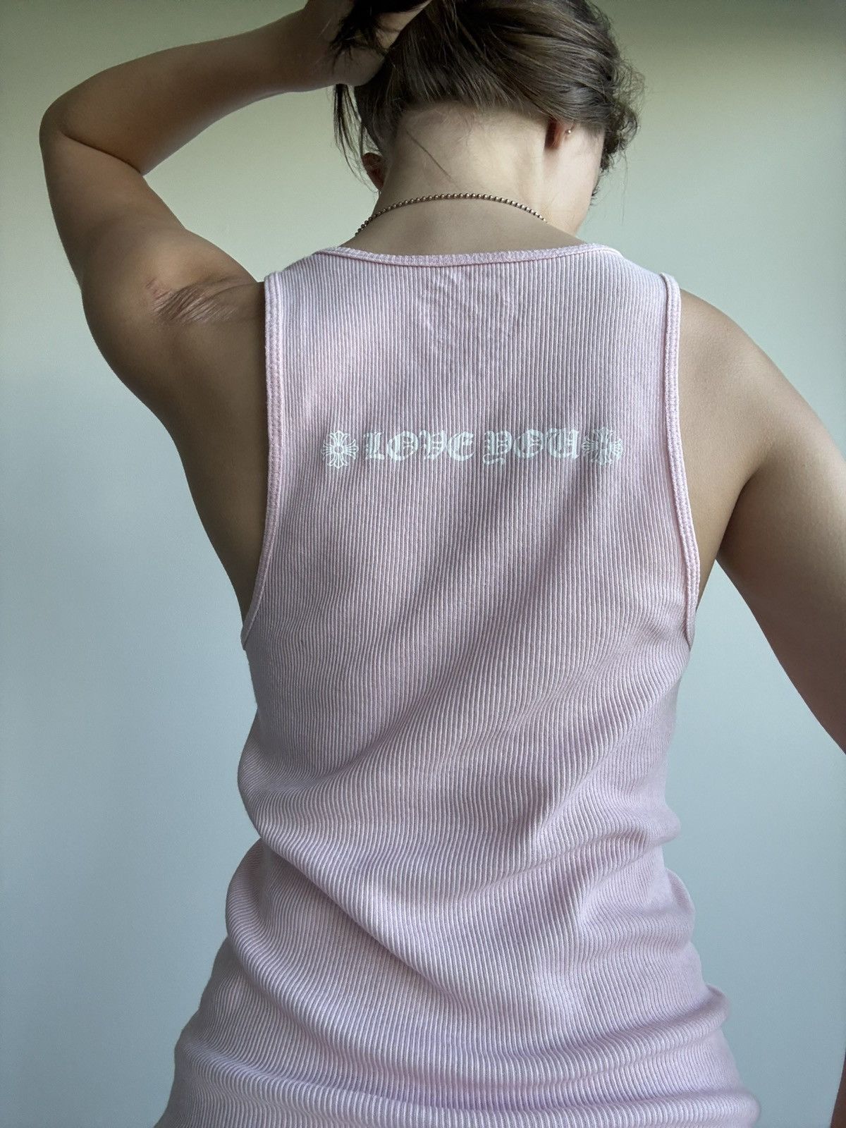 Chrome Hearts CHROME HEARTS PINK “LOVE YOU” TANK TOP Size L / US 10 / IT 46 - 2 Thumbnail