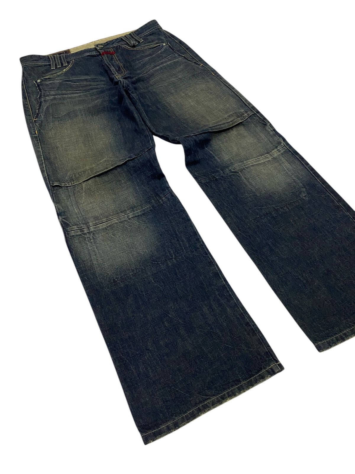 Marithe + Francois Girbaud Marithe Francois Girbaud Distressed Wide Leg Denim Pants Size US 36 / EU 52 - 23 Thumbnail