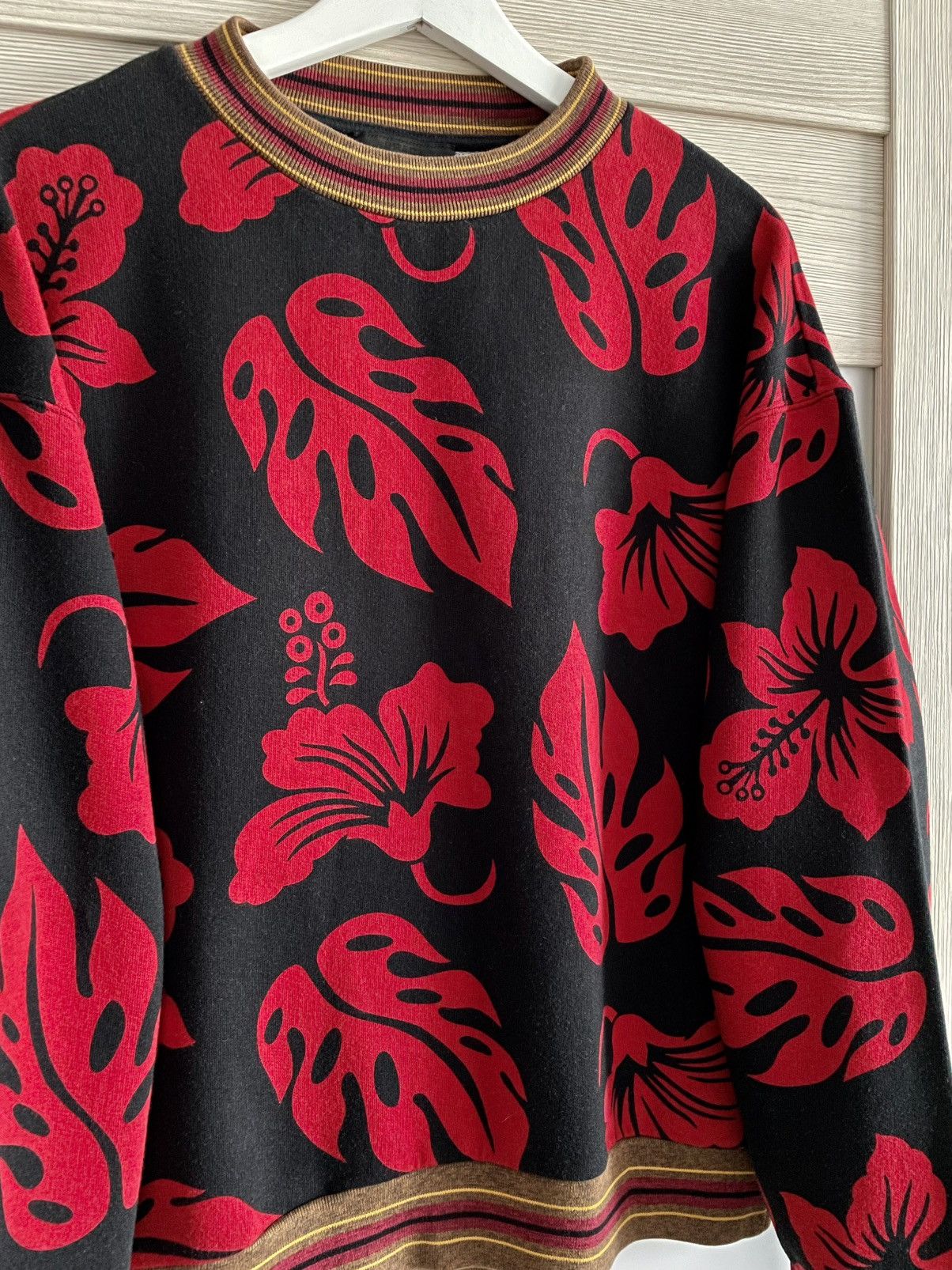 Prada Rare Prada Hibiscus Dane DeHaan SS14 Cotton Sweatshirt L Size US L / EU 52-54 / 3 - 5 Thumbnail