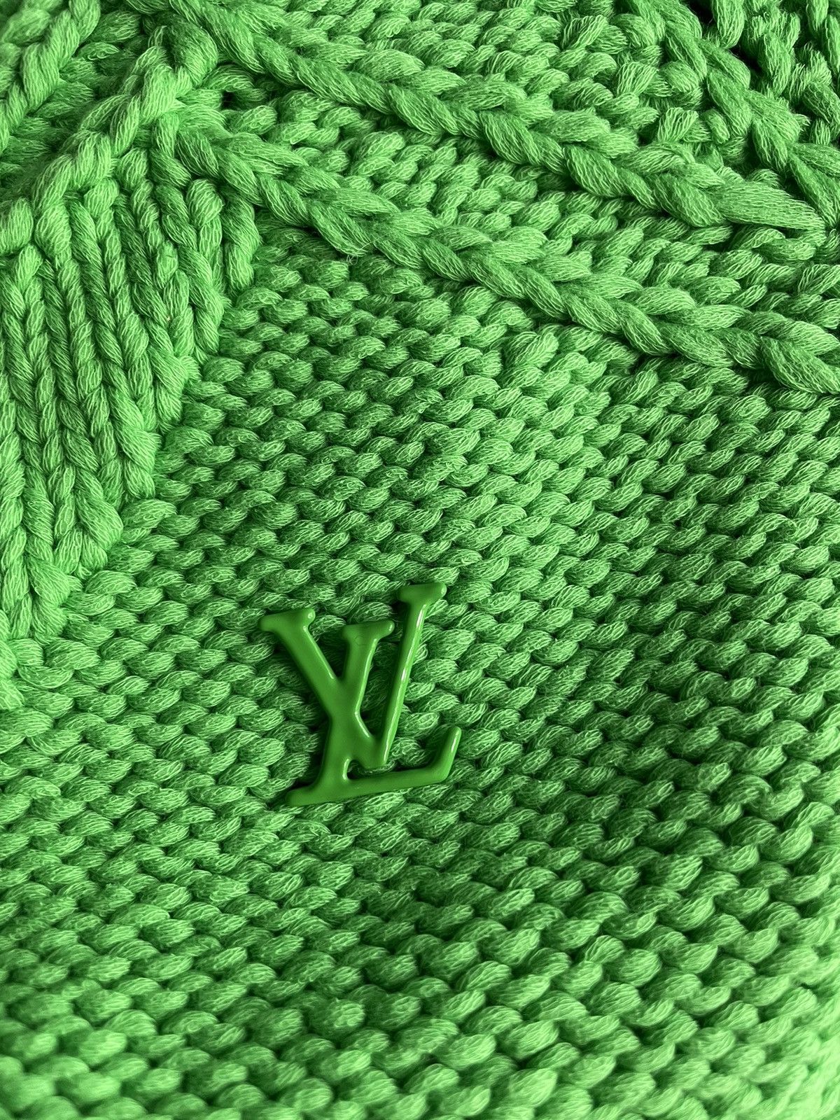 Louis Vuitton Louis Vuitton Green Flower Monogram Hand-Knit Sweater Size US L / EU 52-54 / 3 - 3 Thumbnail