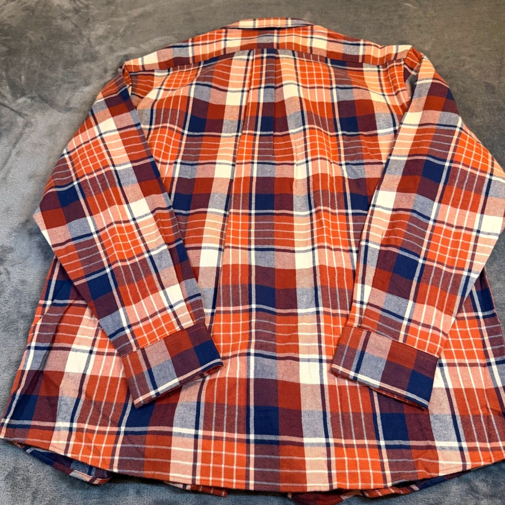 Roundtree & Yorke VINTAGE Roundtree & Yorke Shirt Plaid Orange Navy Mens L NWT Size US L / EU 52-54 / 3 - 5 Thumbnail
