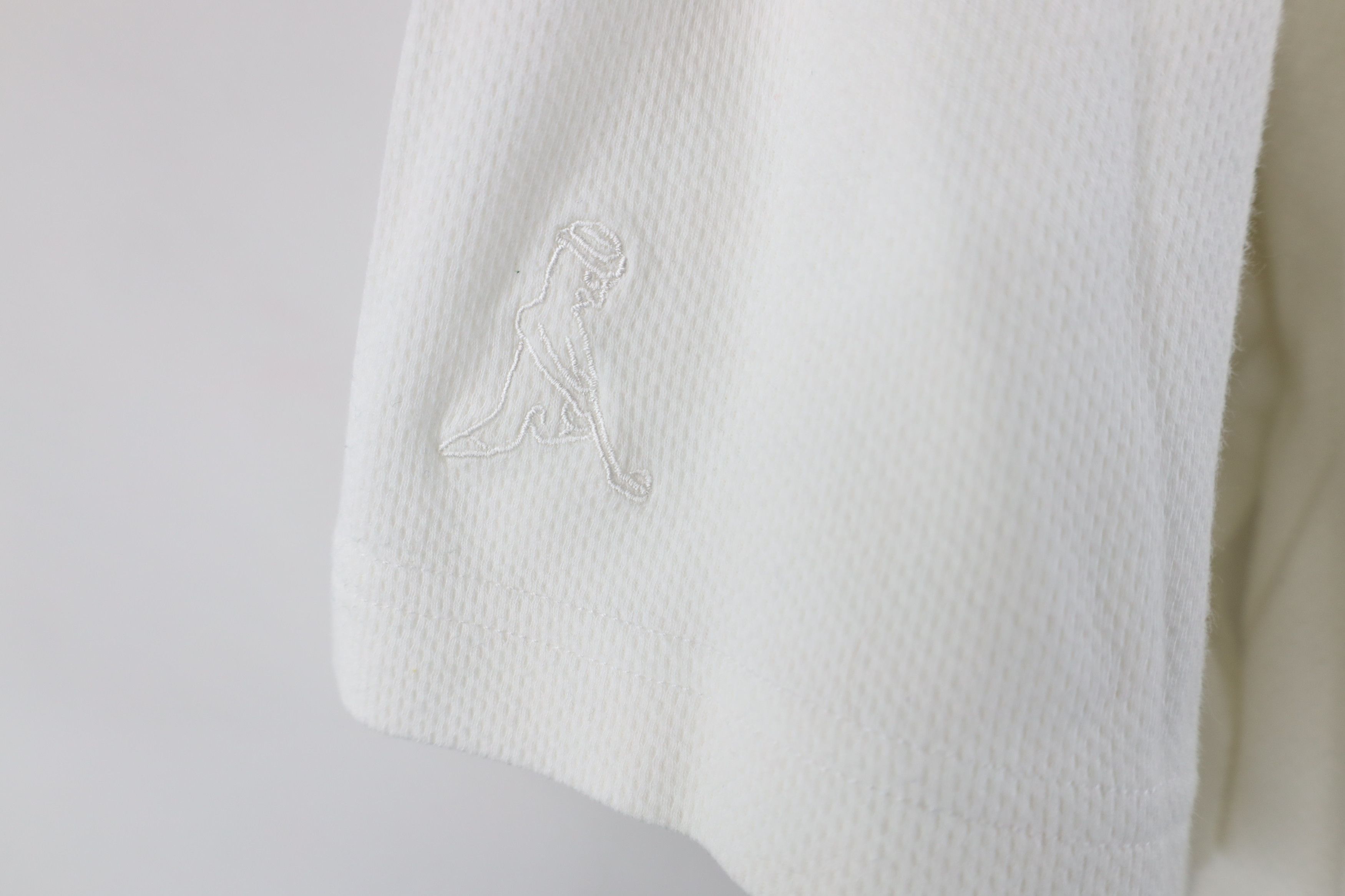 PING × Vintage Vintage 90s Ping Golf Thermal Knit Collared Polo Shirt White Size US L / EU 52-54 / 3 - 4 Thumbnail