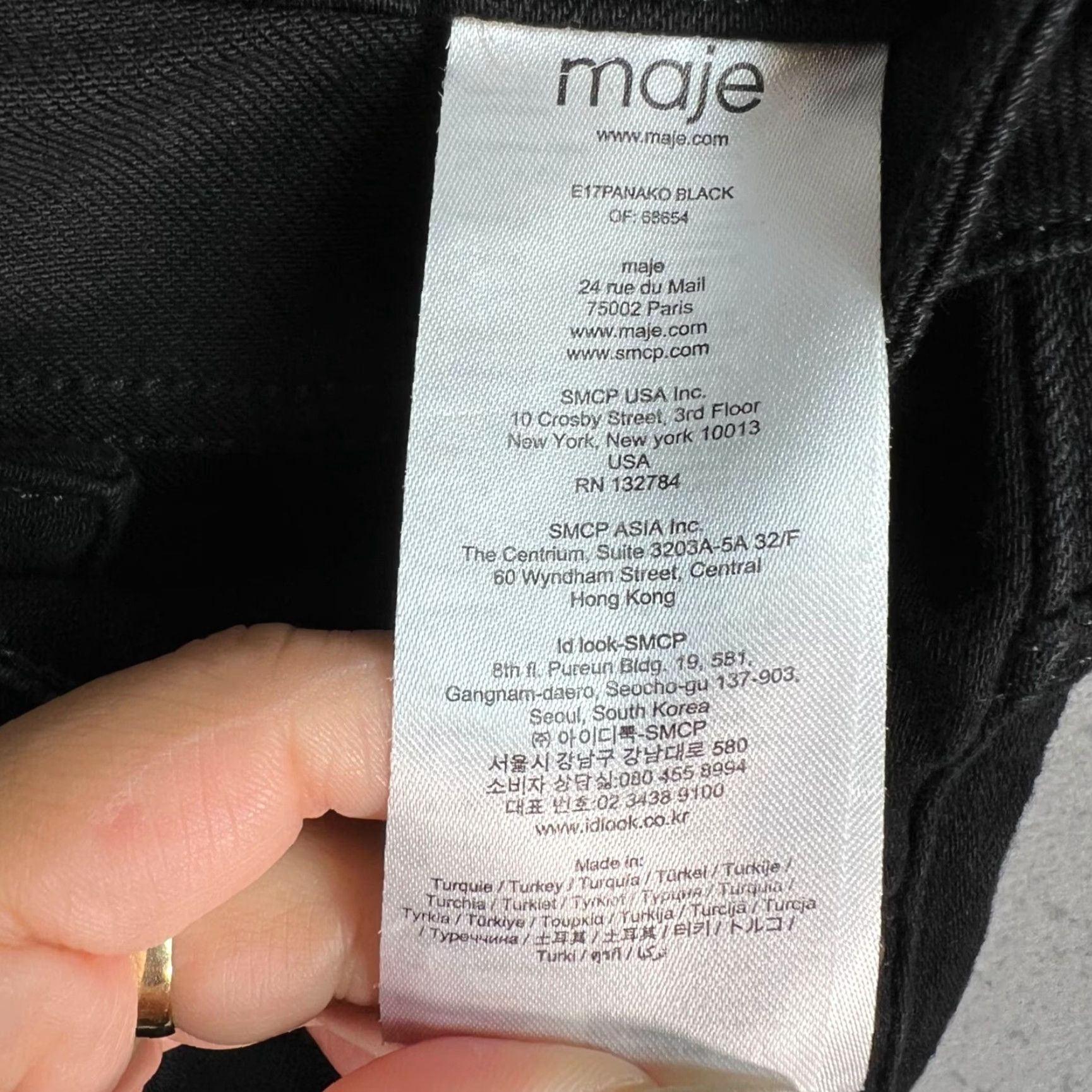 Maje Maje Black Skinny Jeans Size 34 Cotton Blend Womens Size 24" / US 00 / IT 34 - 4 Thumbnail