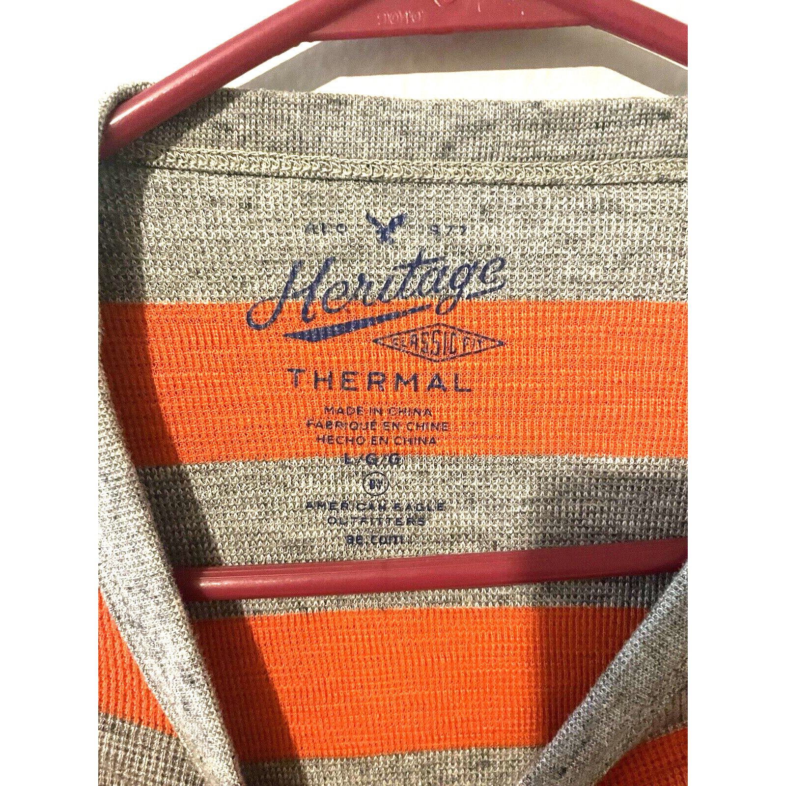 Other American Eagle T shirt Mens L Gray Heritage Thermal Waffle Size US XL / EU 56 / 4 - 4 Thumbnail