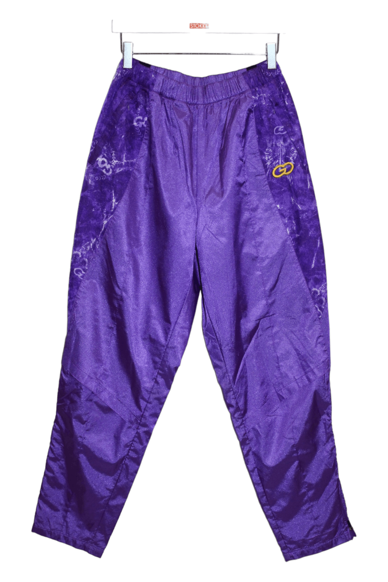 image of VTG Gona By Asics Nylon Tapered Sweetpants in Purple, Men's (Size 31)