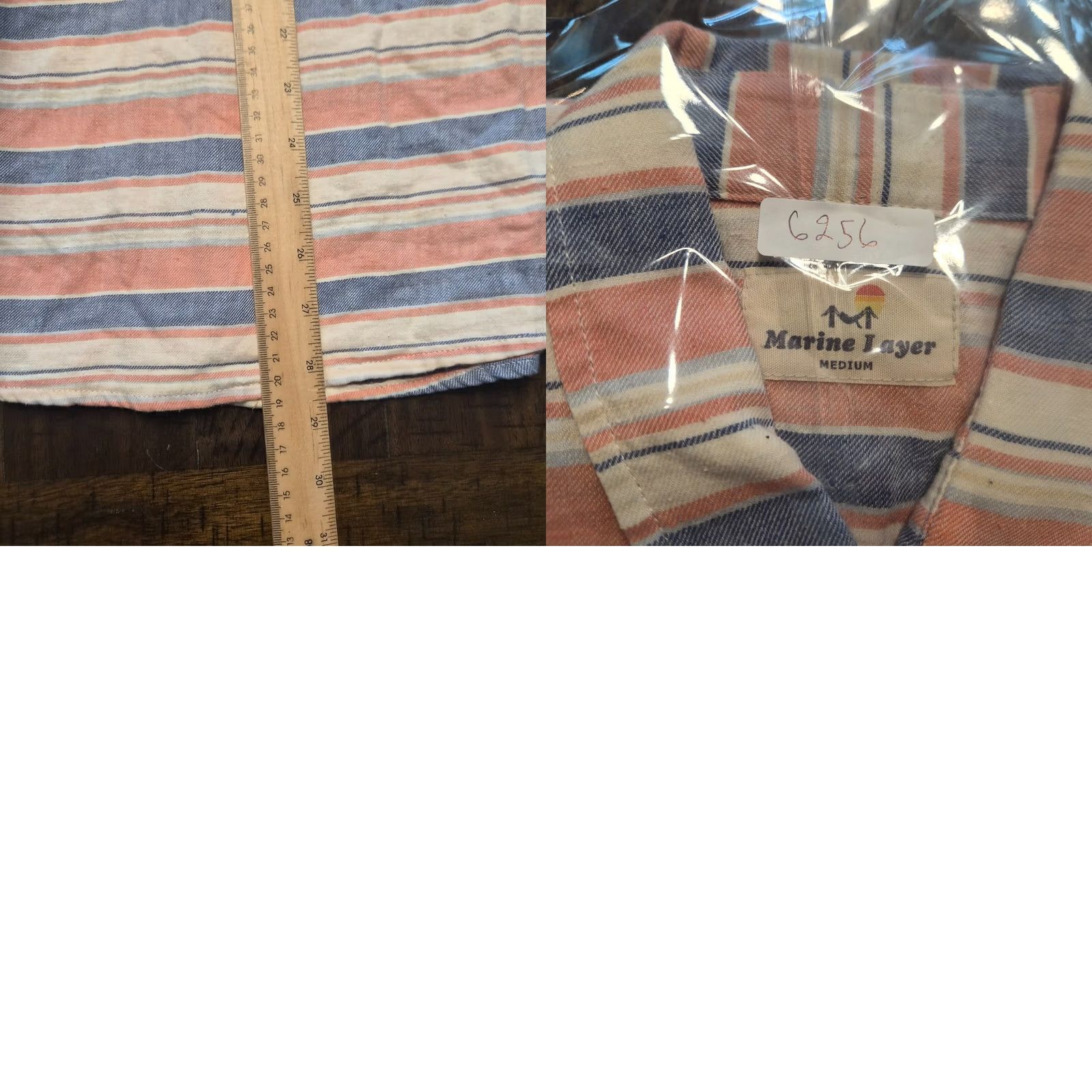 Marine Layer Marine Layer Shirt Mens Medium Pink Blue Short Sleeve Button Front Casual G256 Size US M / EU 48-50 / 2 - 8 Thumbnail