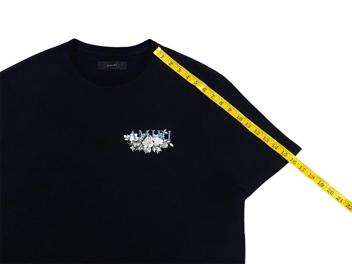 Amiri Amiri Floral Logo Black T-Shirt Size US L / EU 52-54 / 3 - 16 Thumbnail