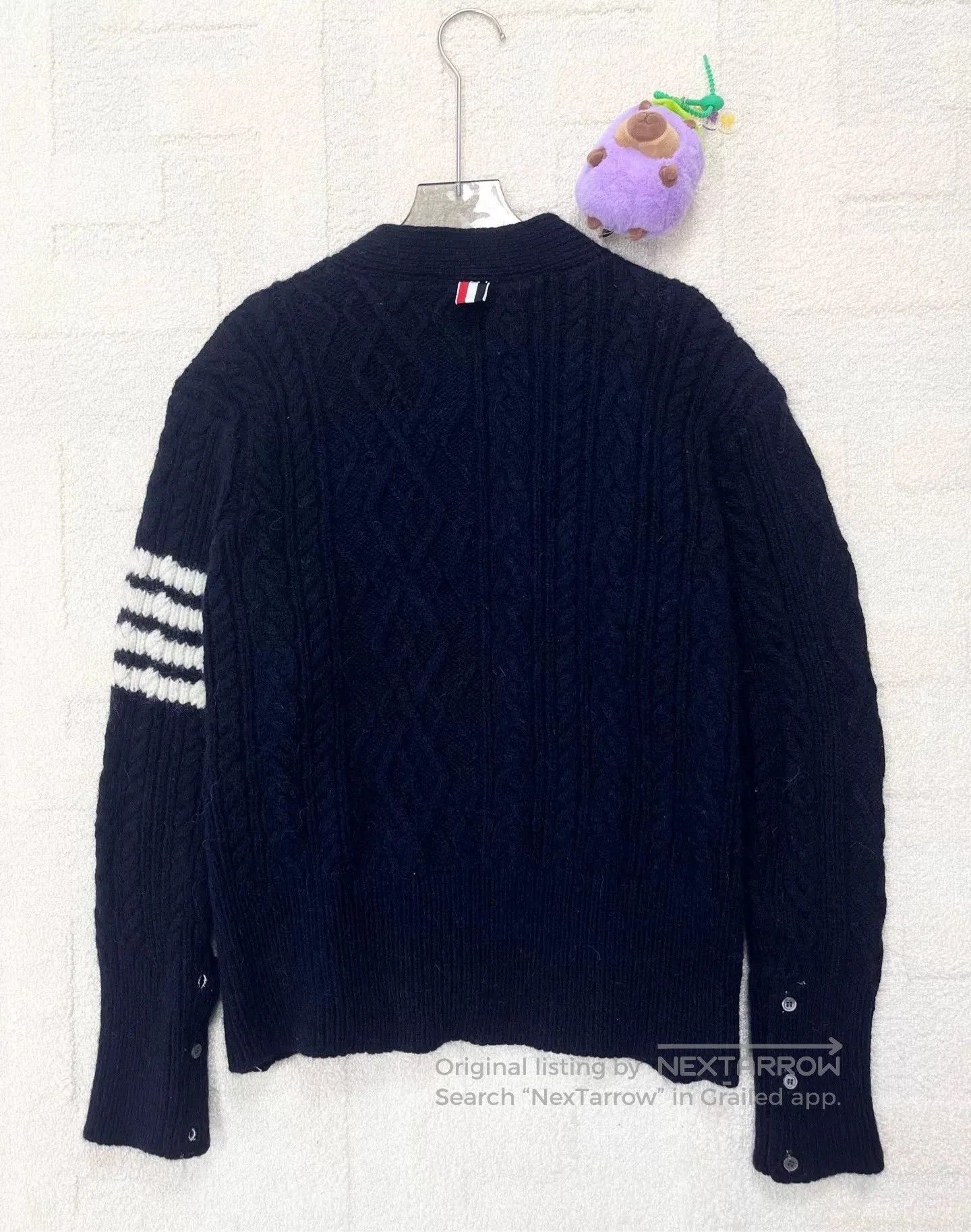 Thom Browne Thom Browne Blue Knit Cardigan Sweater. Size US L / EU 52-54 / 3 - 2 Thumbnail
