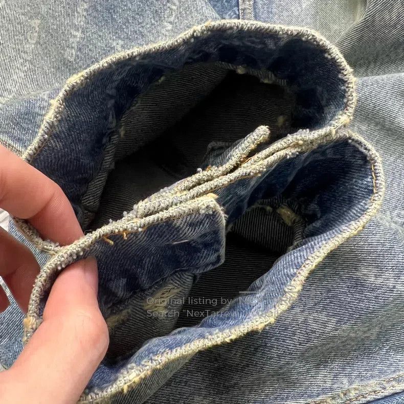 Balenciaga Balenciaga Distressed Denim Full Print Jacket Size US L / EU 52-54 / 3 - 6 Thumbnail