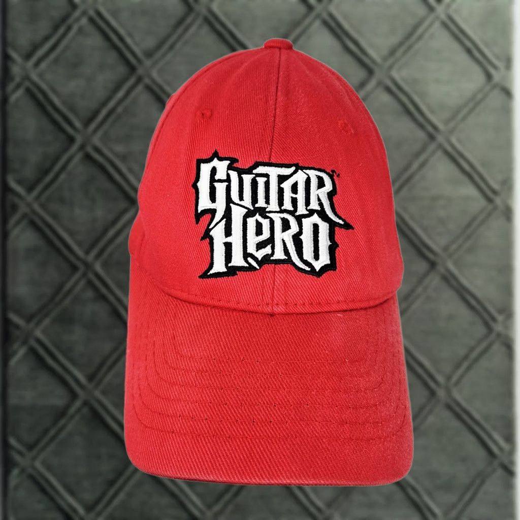 Logo 7 Guitar Hero Hat Cap Baseball Fitted One Size Red Mens Video Game Rock Logo Size ONE SIZE - 1 Thumbnail