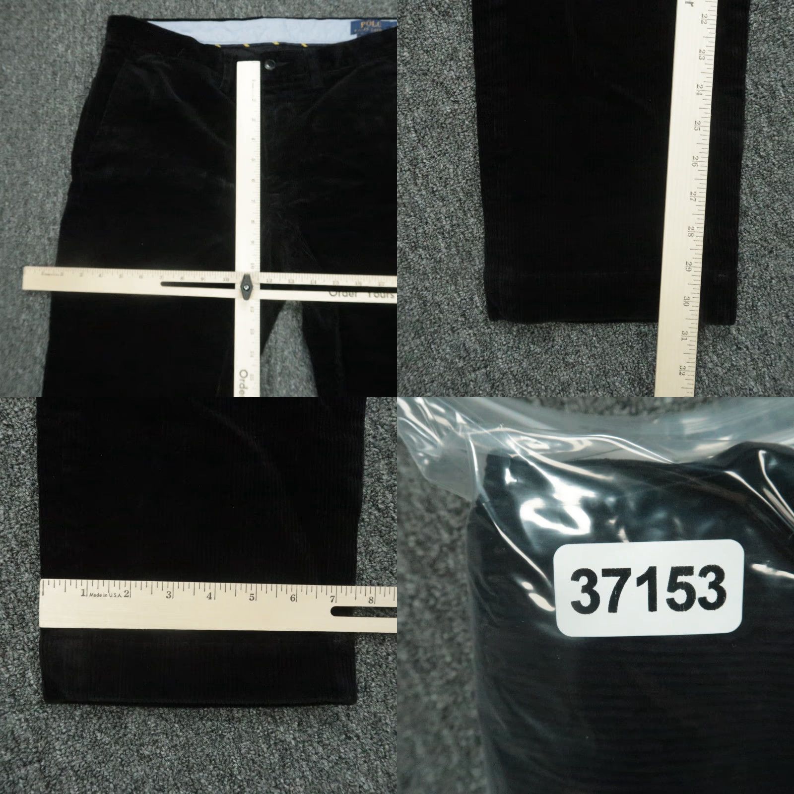 Polo Ralph Lauren Polo Ralph Lauren Pants Men 33x32 Black Corduroy PRL Cords Straight Chino Pockets Slim? Regular (adjusted) Size US XS / EU 42 / 0 - 8 Thumbnail