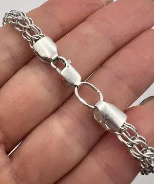 Sterling Silver × Vintage Fine Vintage Sterling Silver 925 Chain Bracelet 10 gr Size ONE SIZE - 6 Thumbnail