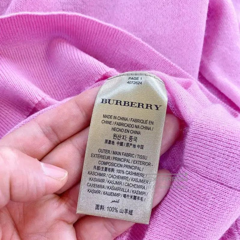 Burberry Burberry Pink Cashmere Women’s Knit Sweater. Size L / US 10 / IT 46 - 6 Thumbnail