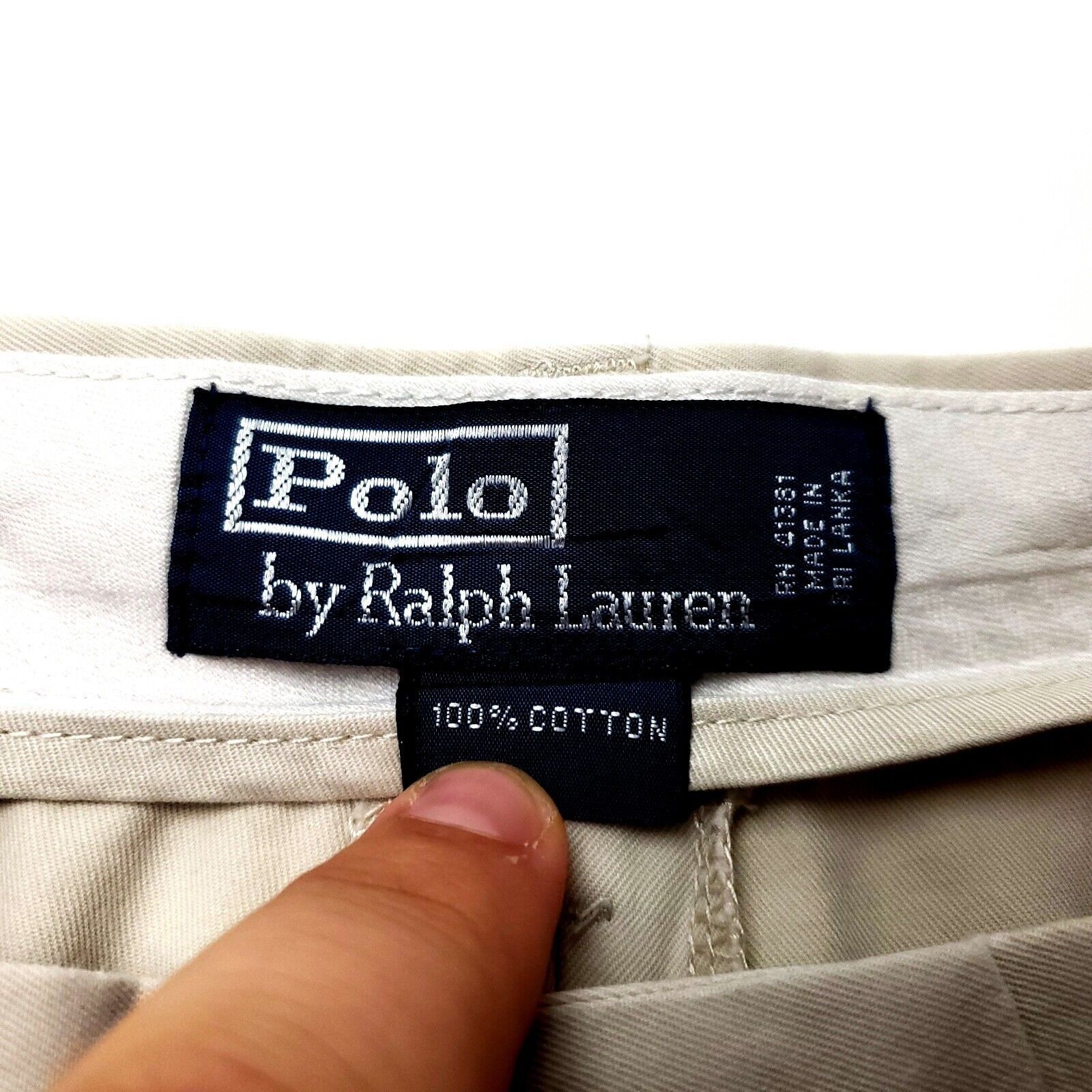 Polo Ralph Lauren Polo Ralph Lauren Cotton Cream Chino Pants 35/29 Flat Front Size US 35 - 5 Thumbnail