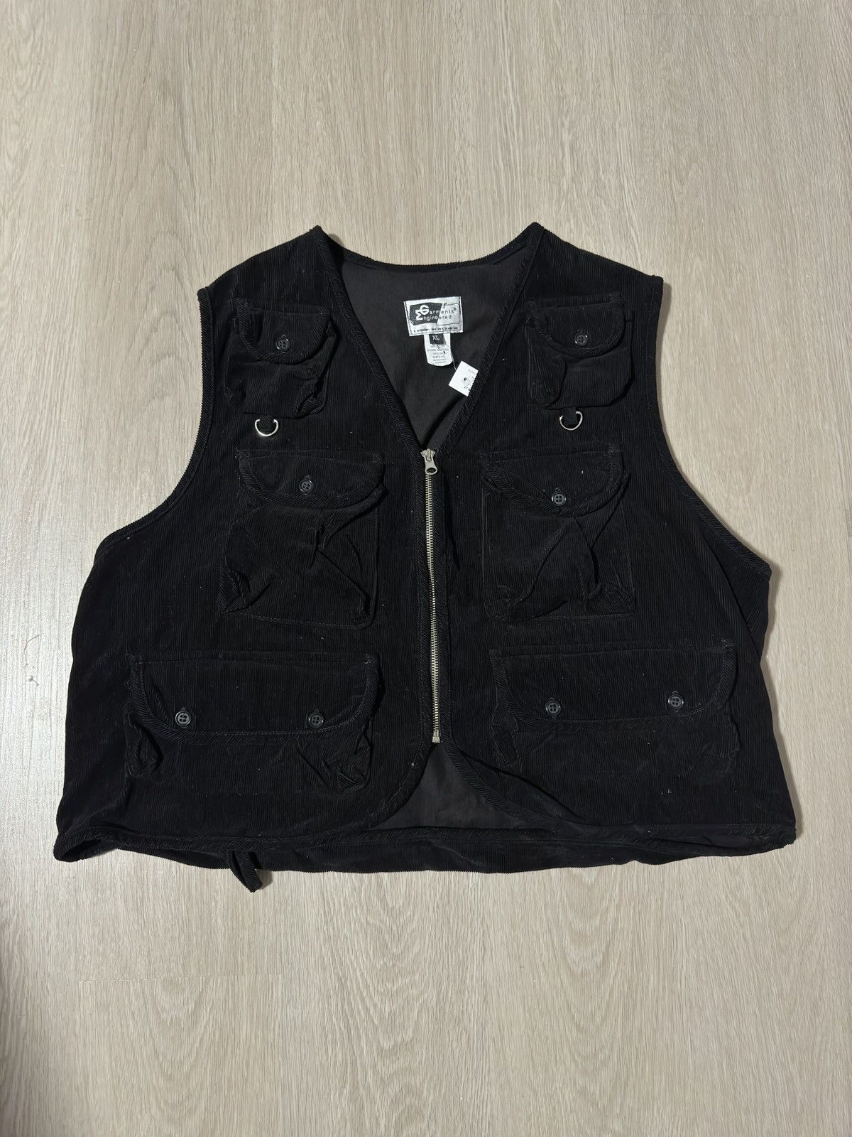 image of Engineered Garments Corduroy Utility Vest in Black, Men's (Size XL)