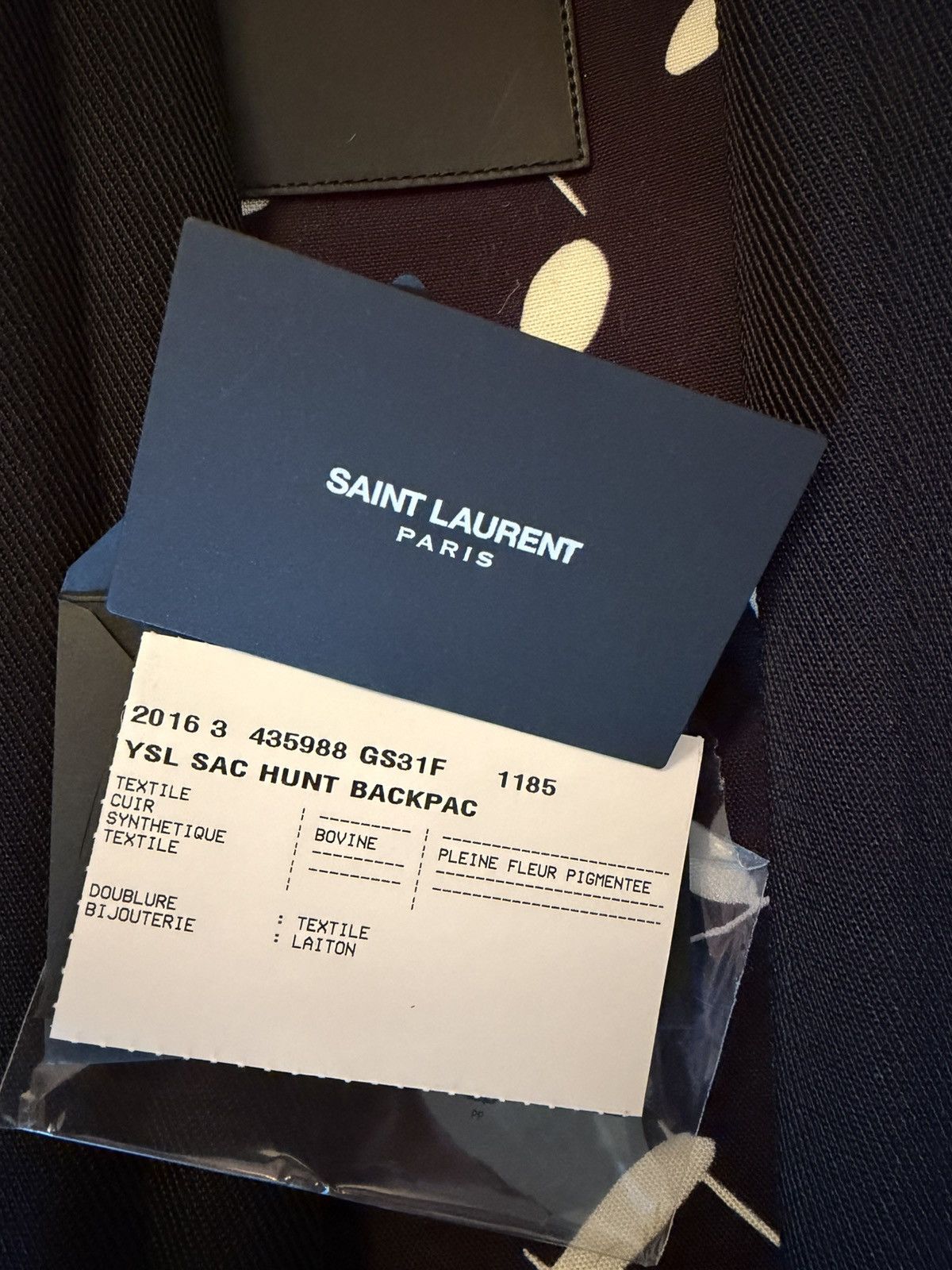 Saint Laurent Paris Saint Laurent City Backpack Music Notes Size ONE SIZE - 12 Thumbnail